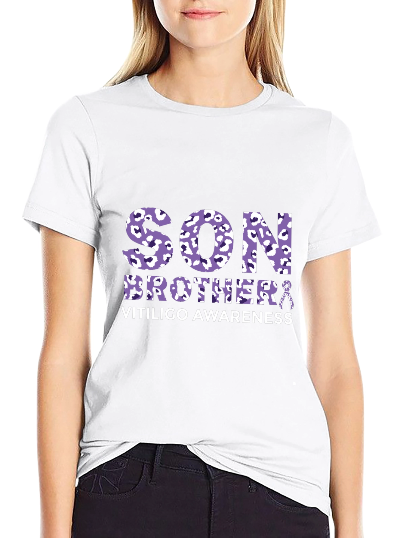 Vitiligo Awareness Son Brother T-Shirt