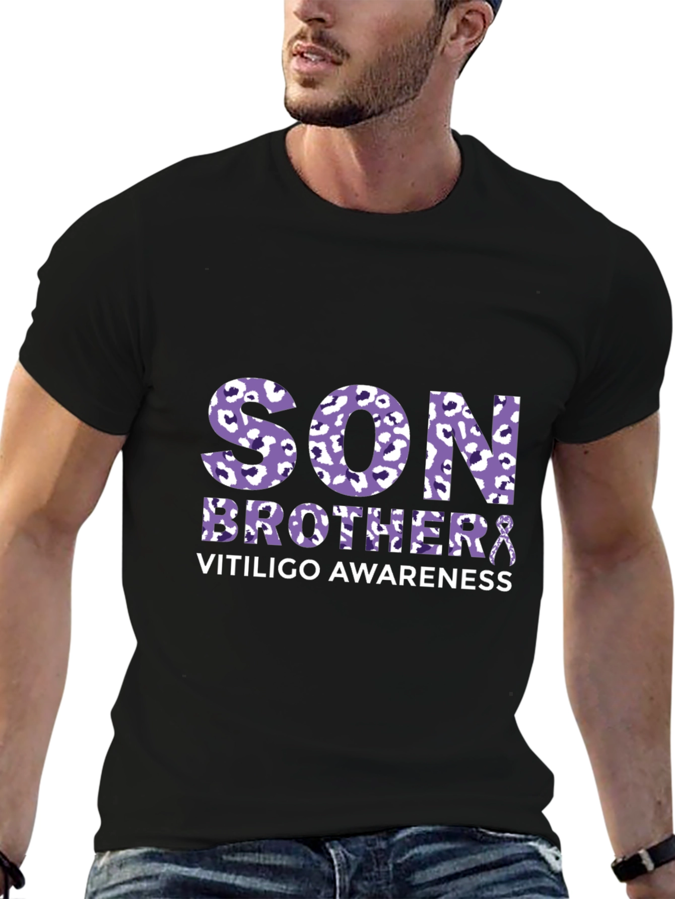 Vitiligo Awareness Son Brother T-Shirt