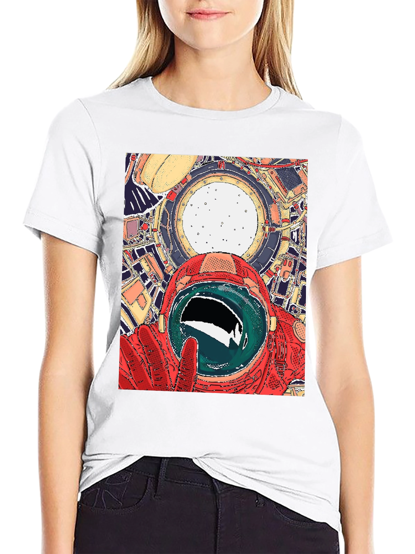 Astronaut Space Art Graphic T-Shirt