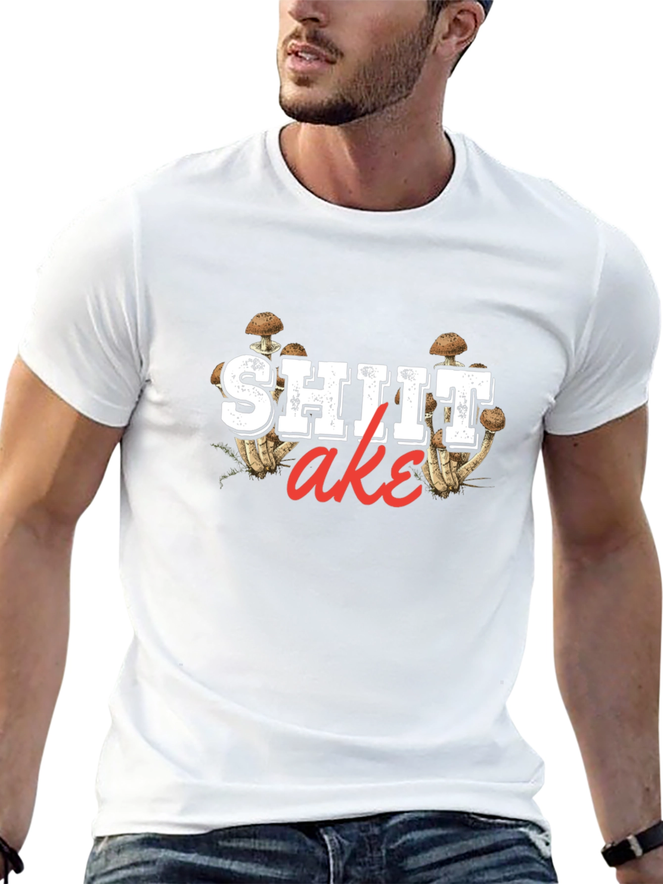 Shitake Mushroom Graphic Print Mens T-Shirt