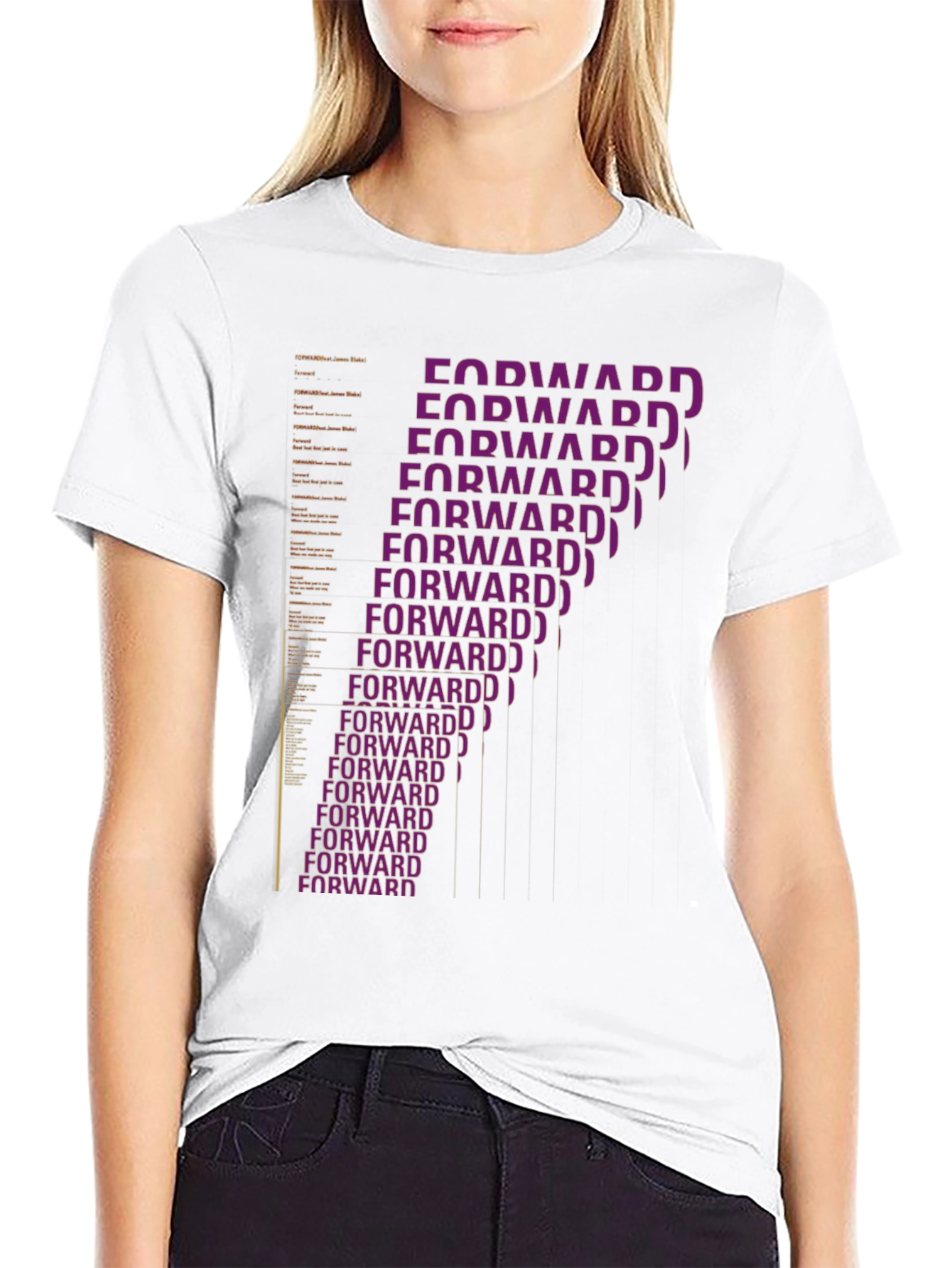 Forward Statement Graphic Tee - Stylish Black T-Shirt