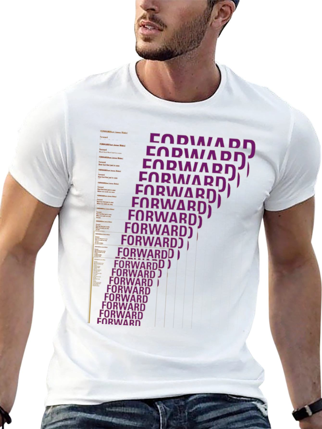 Forward Statement Graphic Tee - Stylish Black T-Shirt