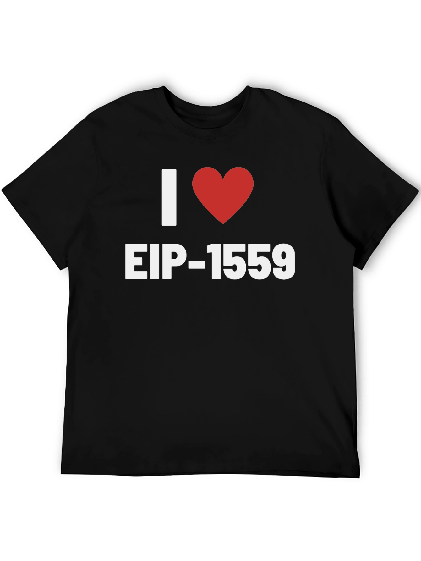 I Heart EIP-1559 Graphic Tee - Black Cotton T-Shirt