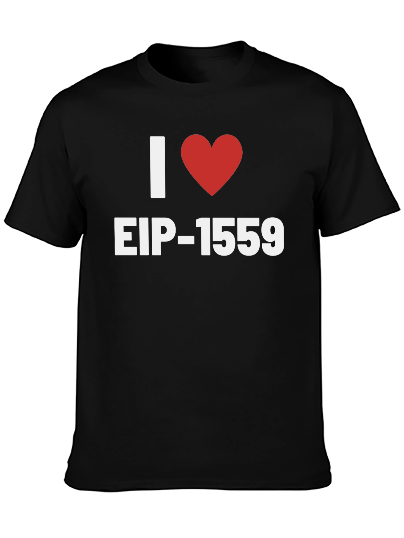 I Heart EIP-1559 Graphic Tee - Black Cotton T-Shirt