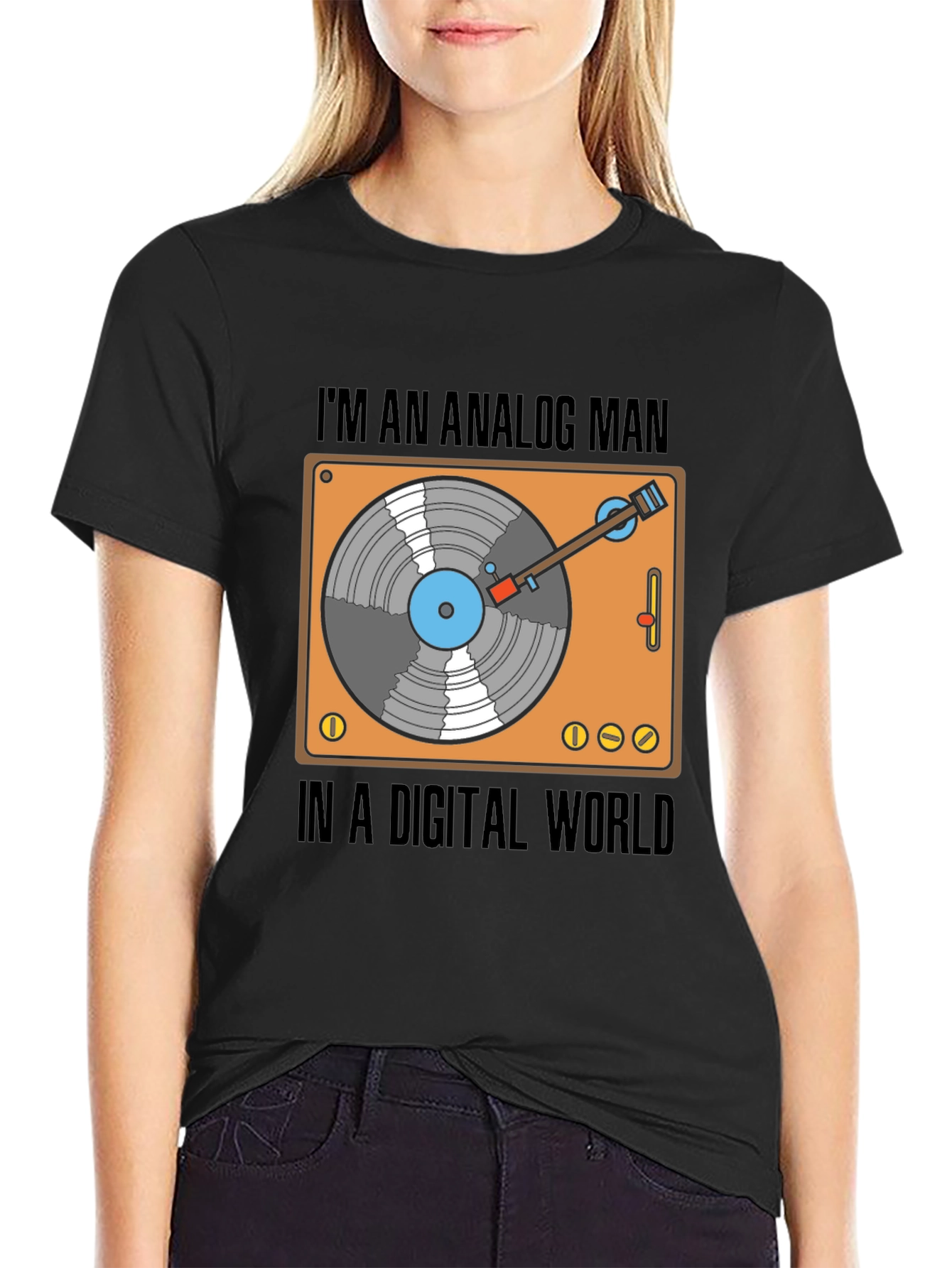 Analog Man in a Digital World Graphic T-Shirt