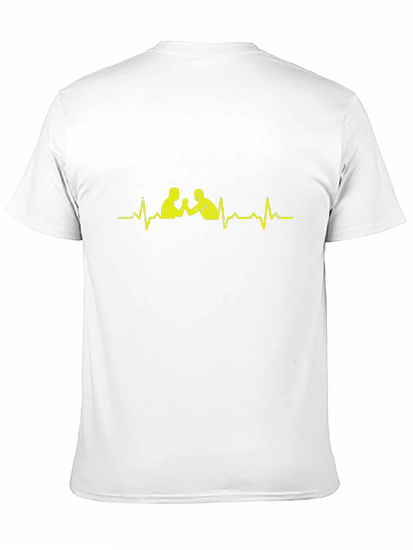 Arm Wrestling Heartbeat Graphic T-Shirt - Black