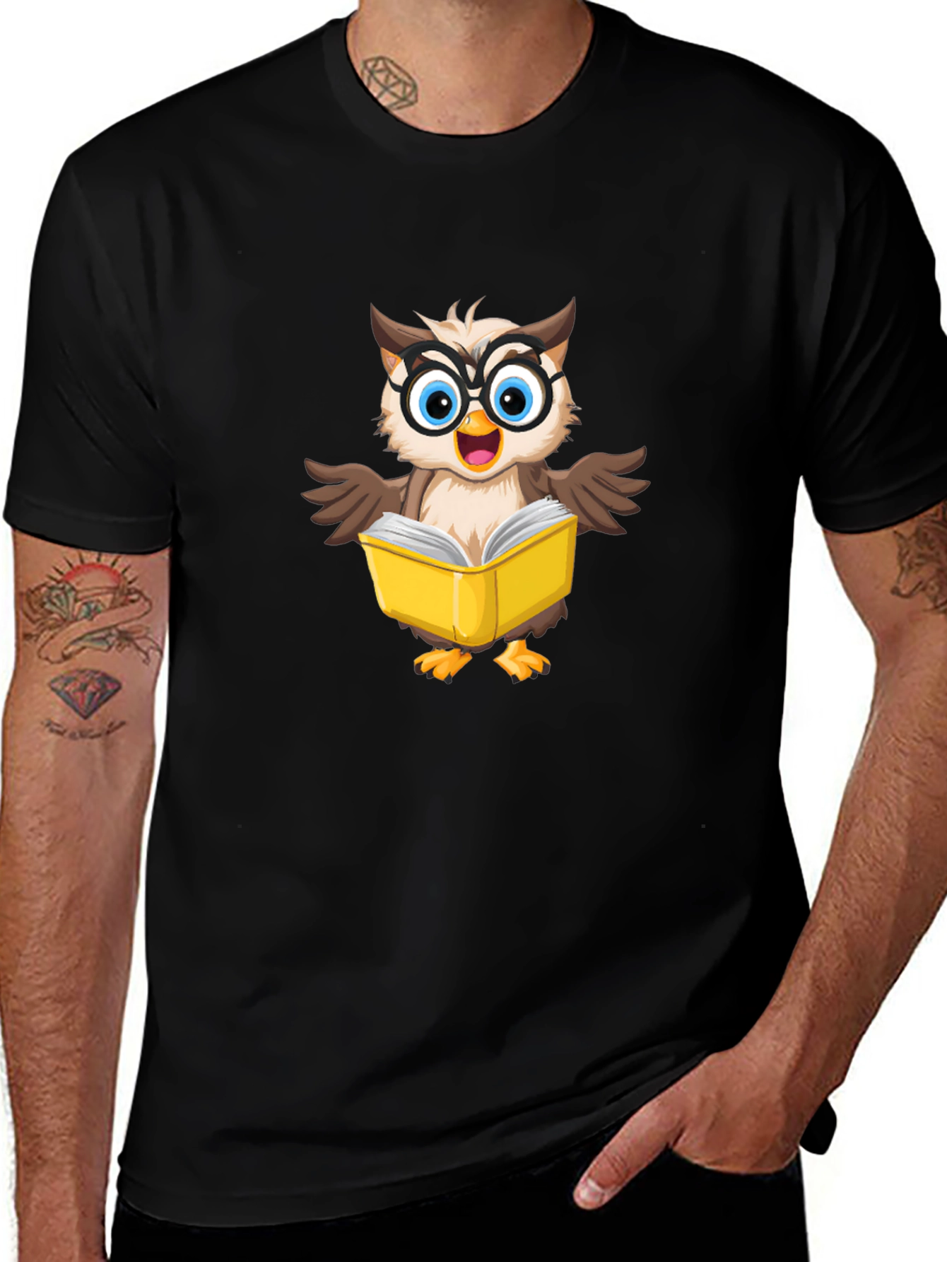 Owl Reading Book T-Shirt - Smart & Stylish Tee