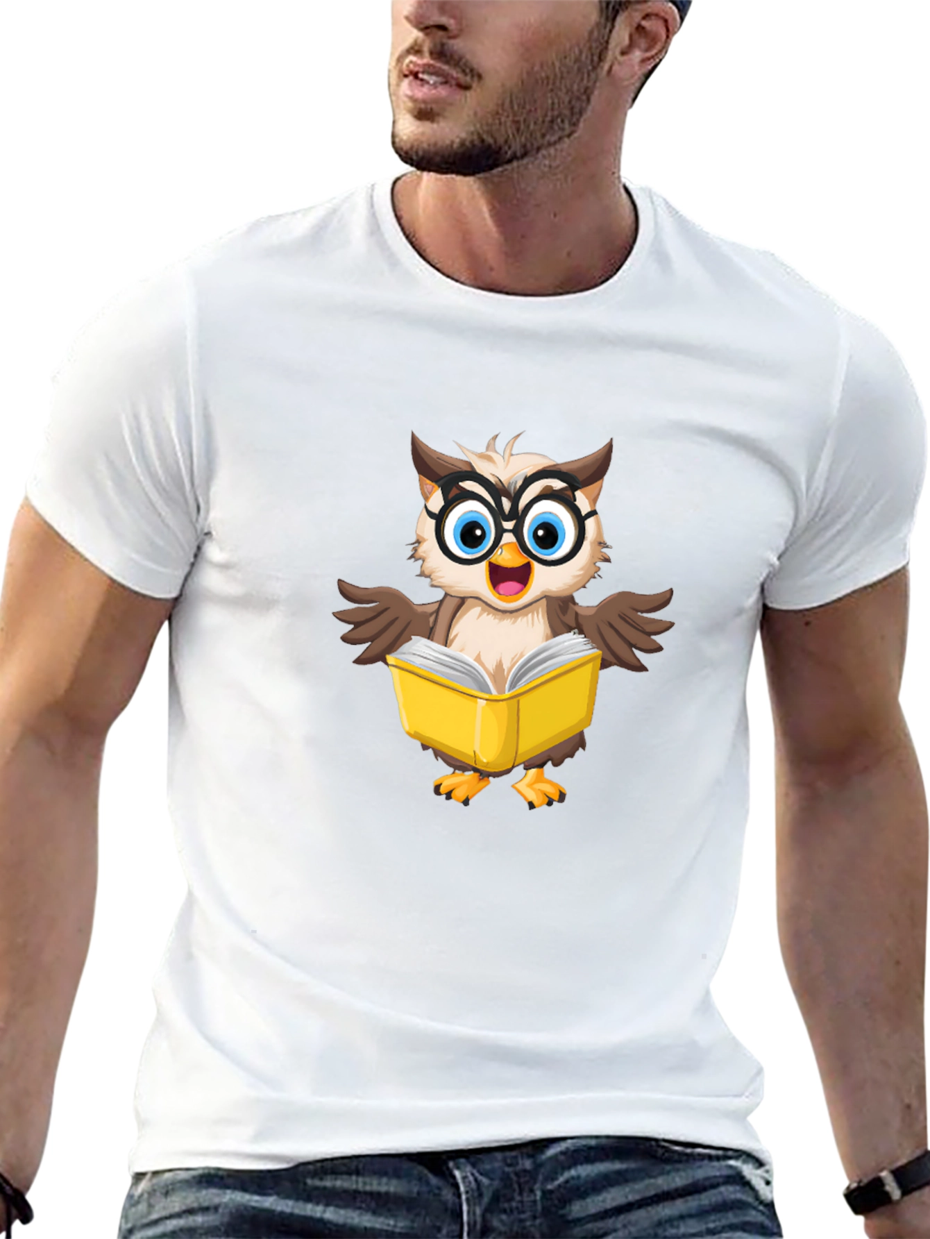 Owl Reading Book T-Shirt - Smart & Stylish Tee