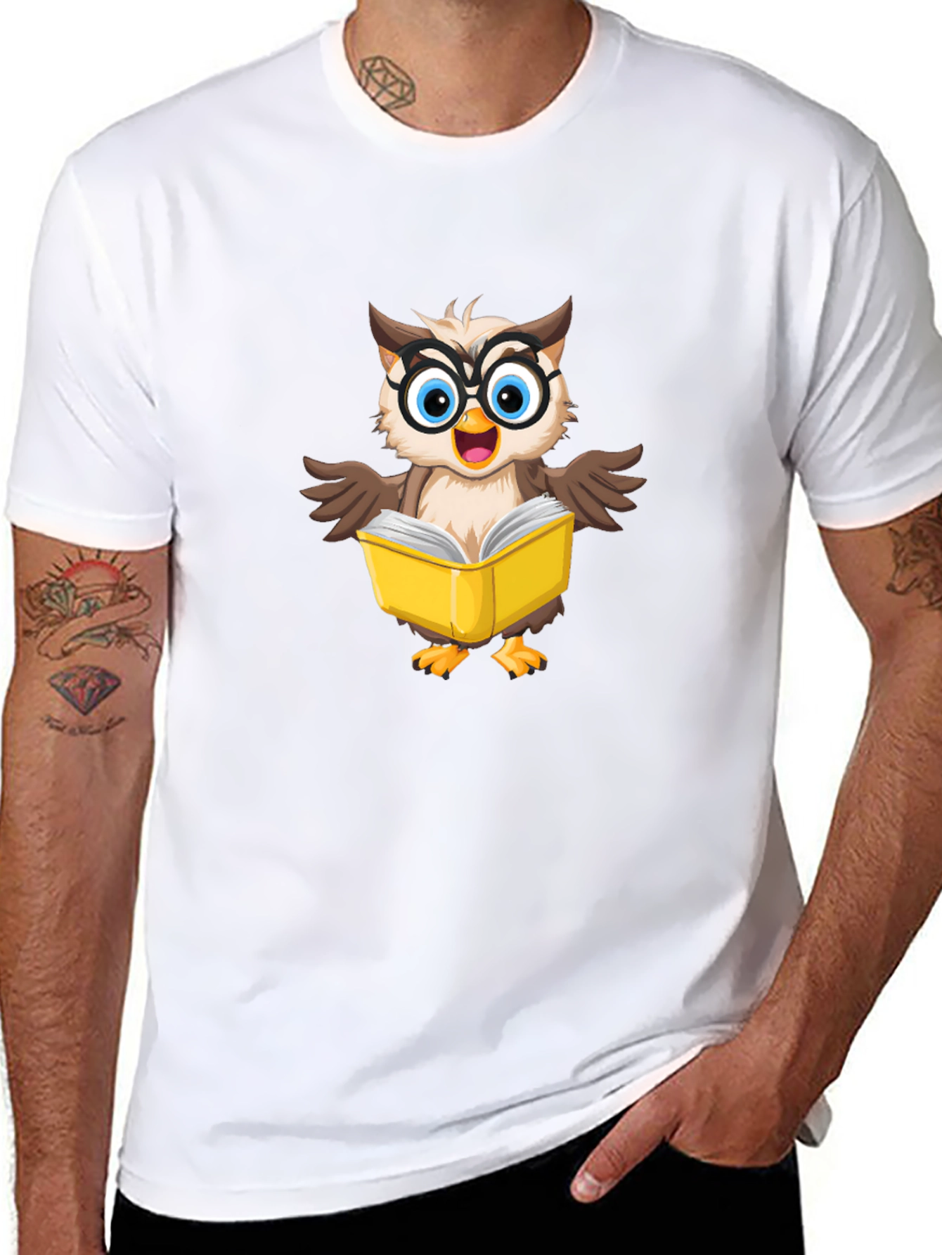 Owl Reading Book T-Shirt - Smart & Stylish Tee