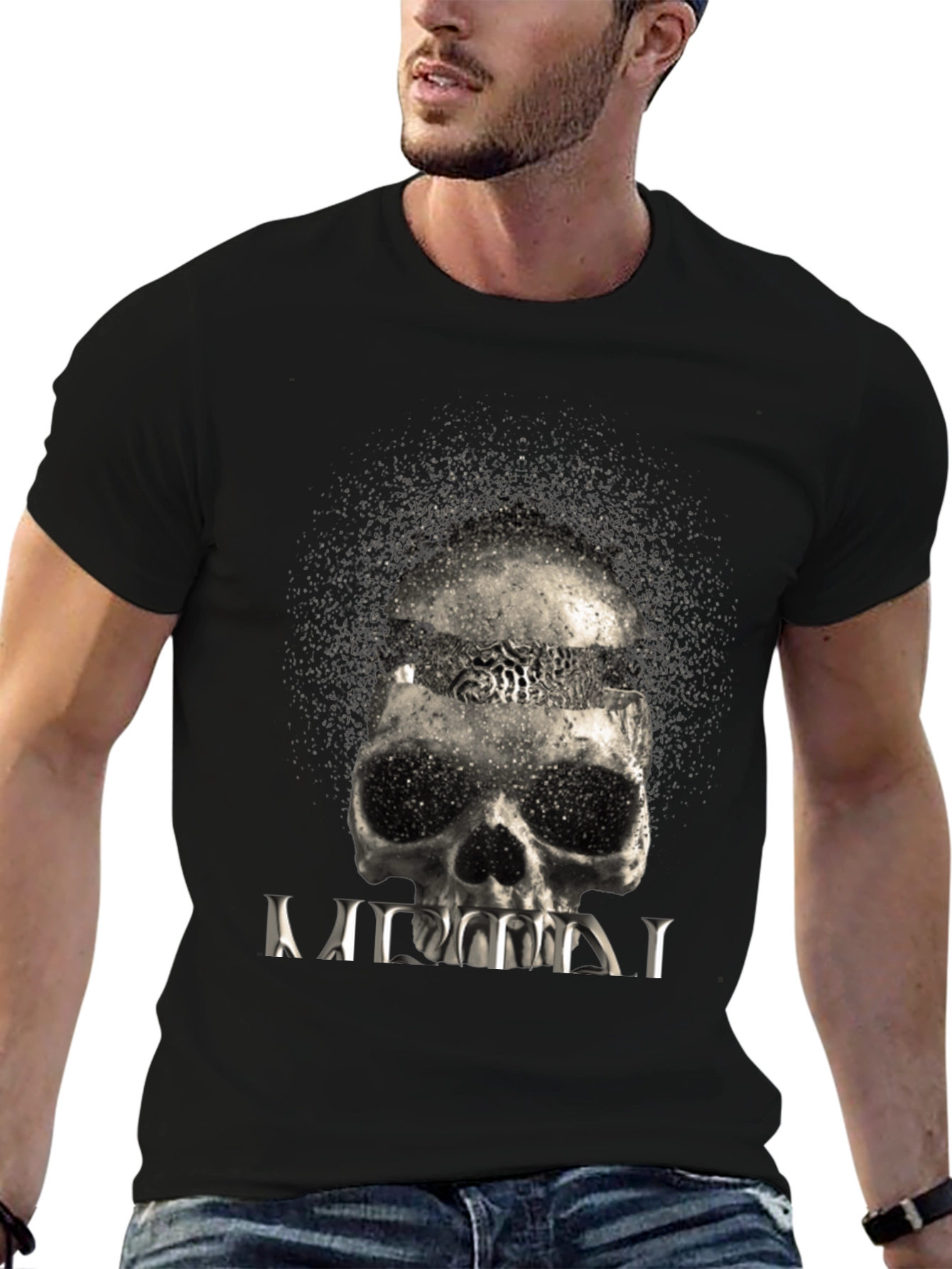 Exploding Skull Graphic T-Shirt