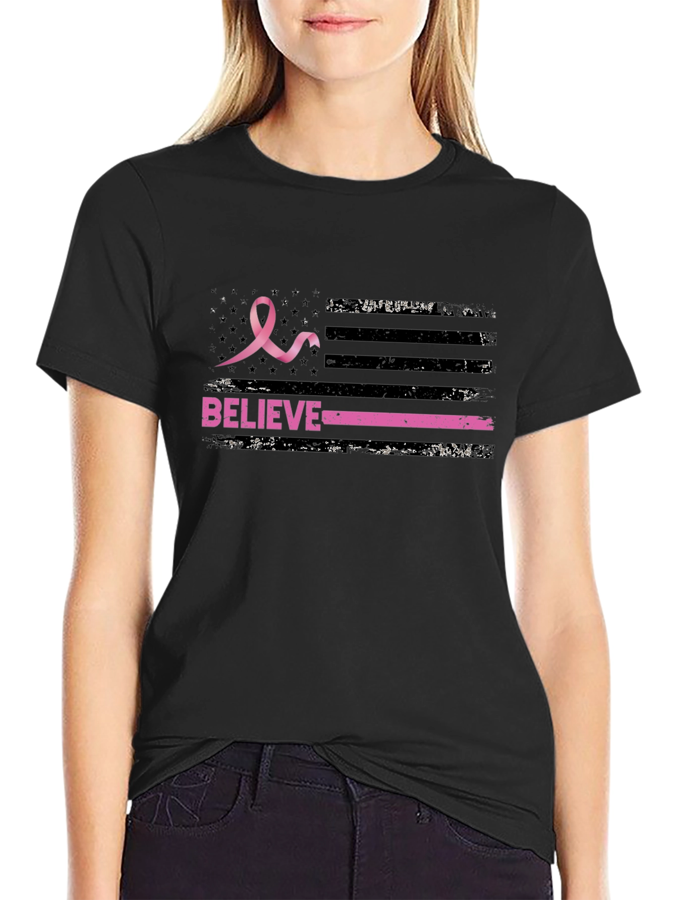 Believe Breast Cancer Awareness T-Shirt