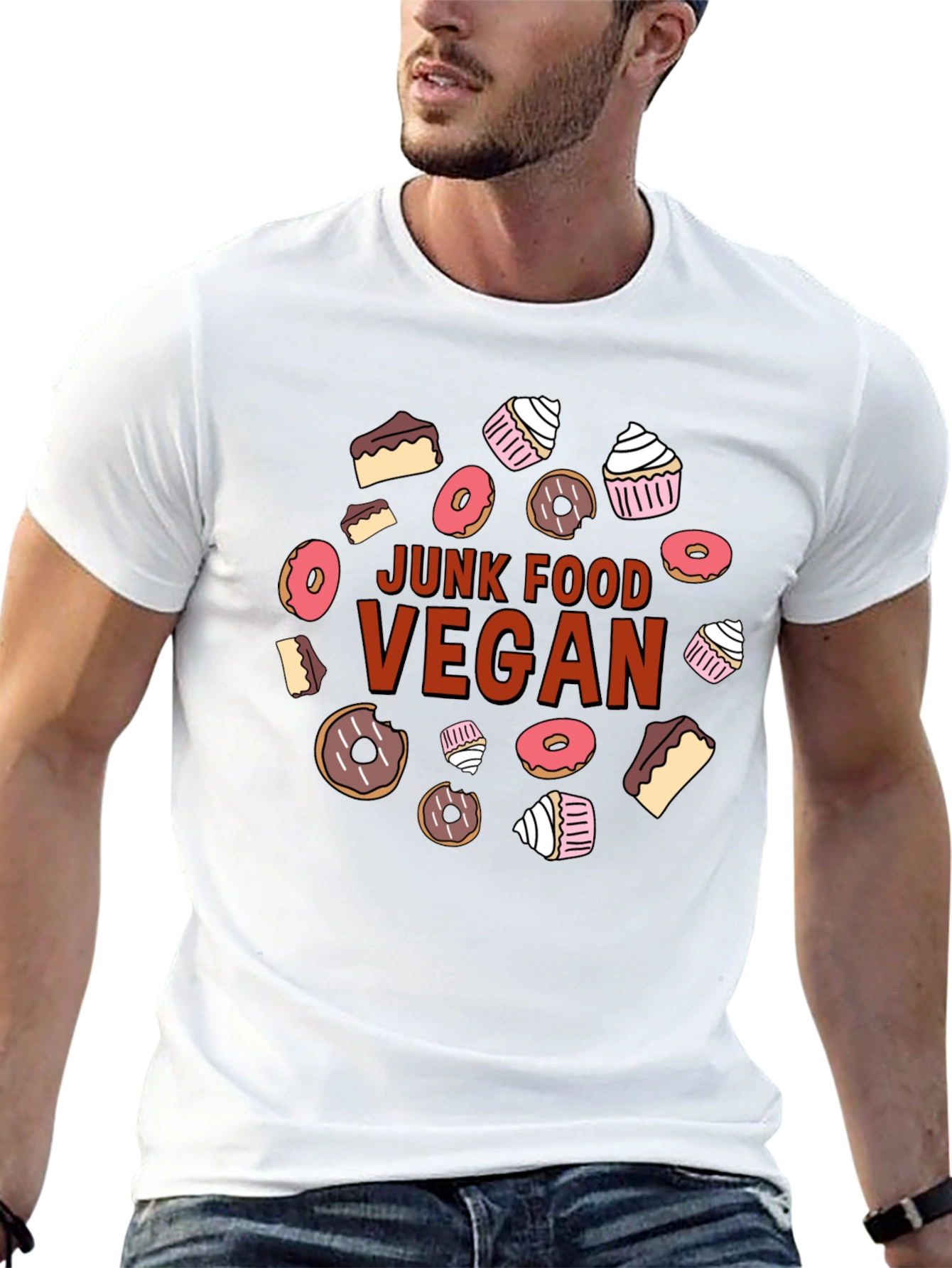 Junk Food Vegan T-Shirt - Funny Vegan Tee