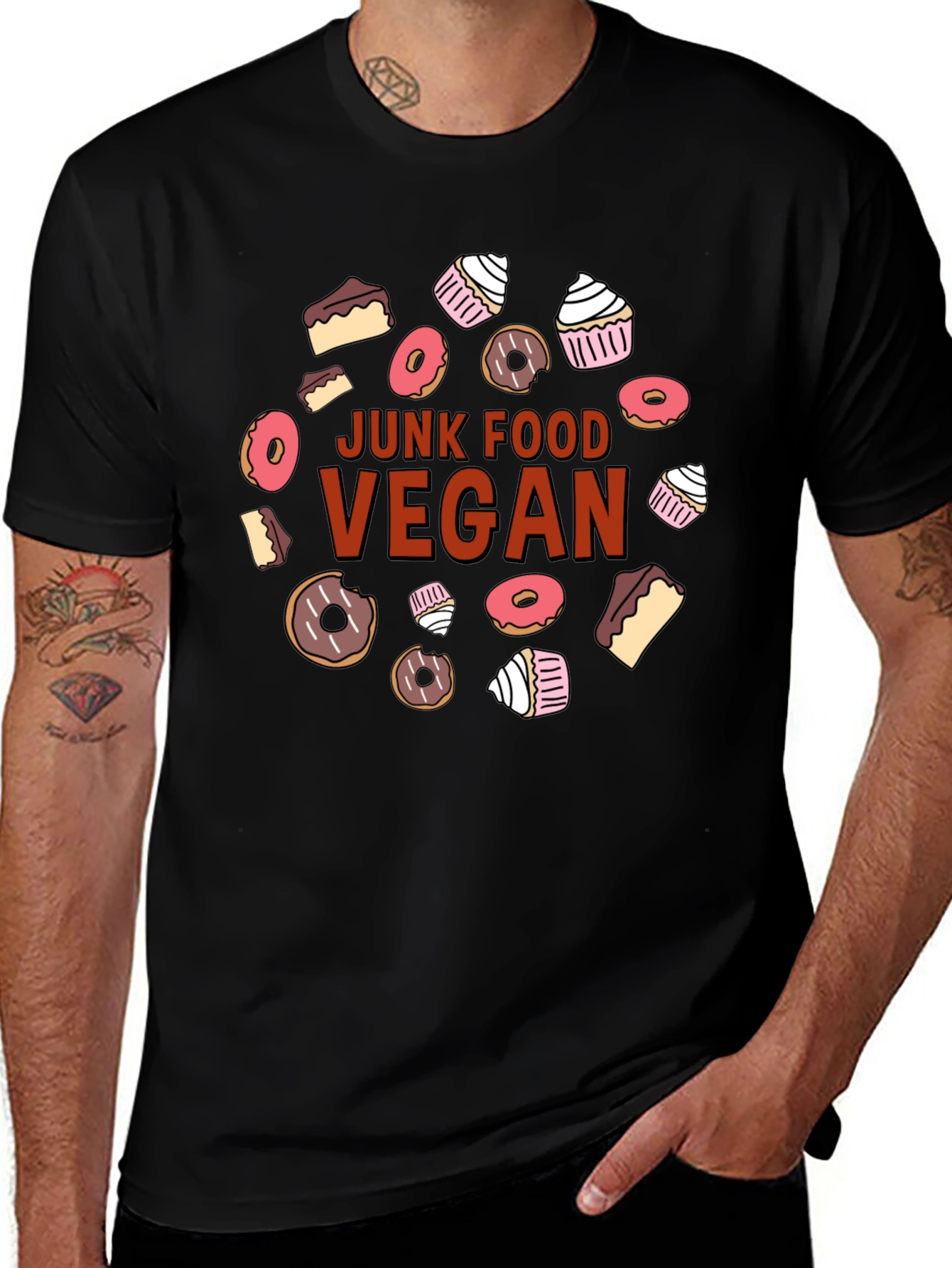 Junk Food Vegan T-Shirt - Funny Vegan Tee