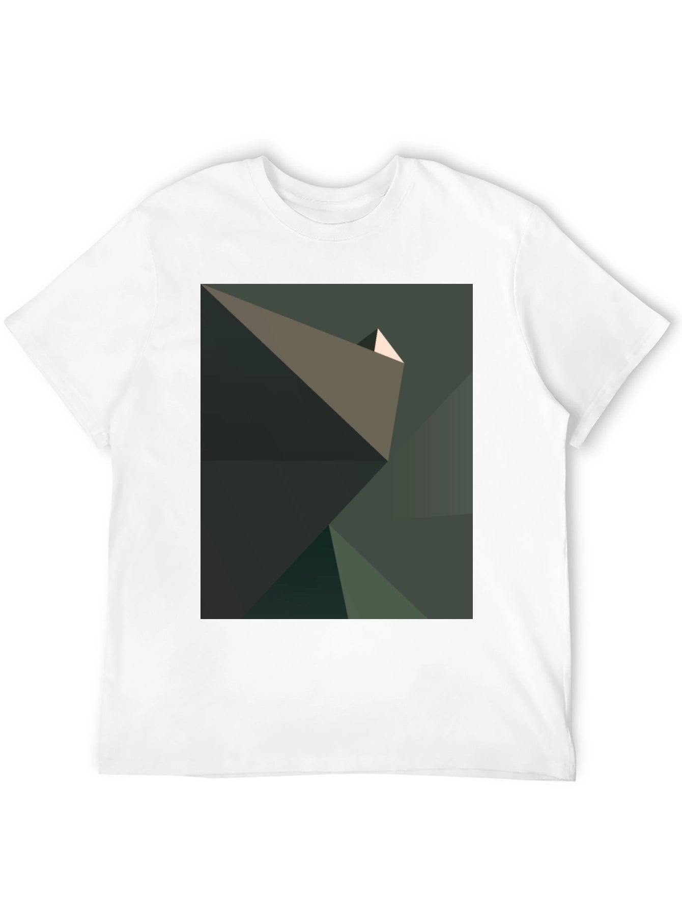 Abstract Geometric Graphic Print Black T-Shirt