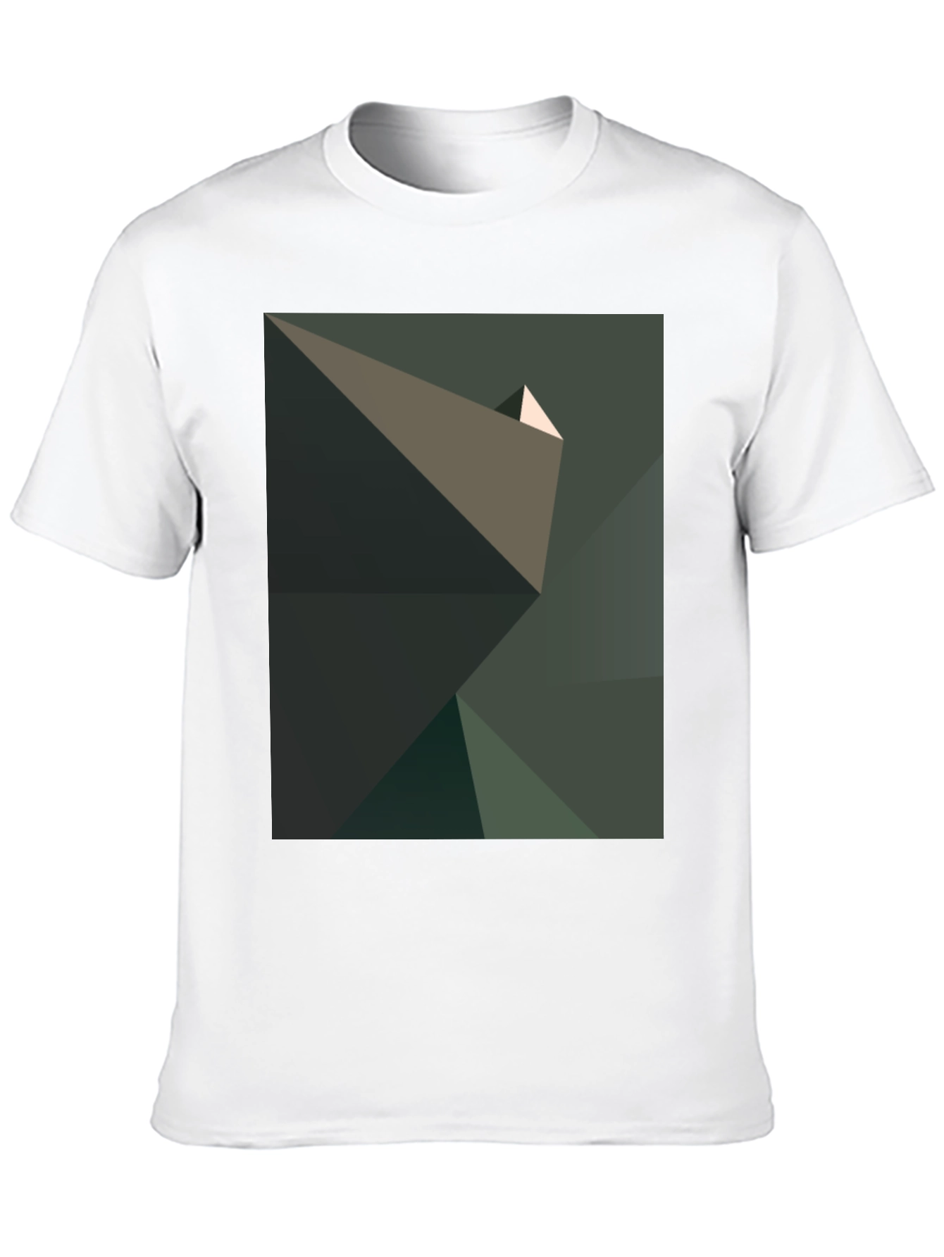 Abstract Geometric Graphic Print Black T-Shirt