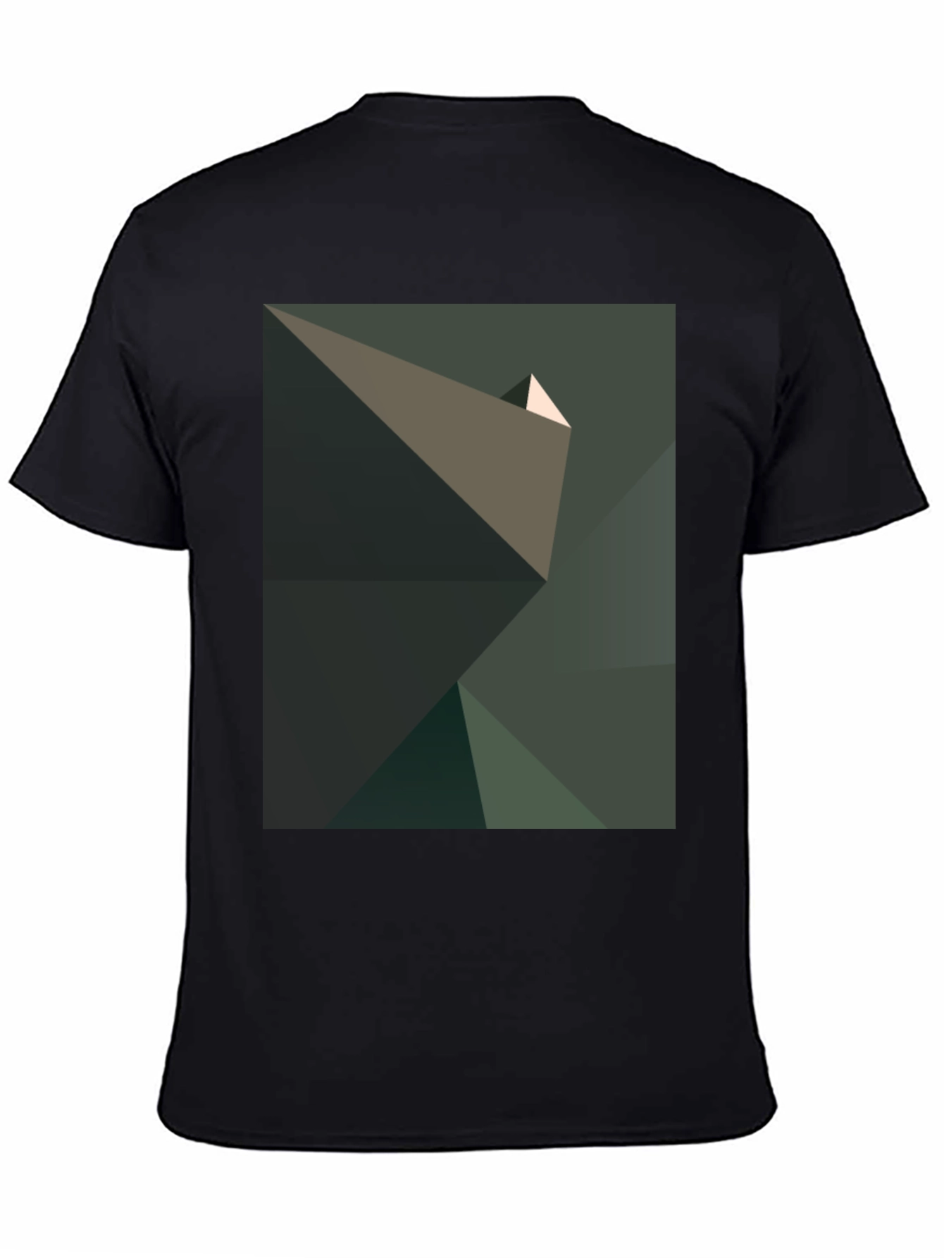 Abstract Geometric Graphic Print Black T-Shirt
