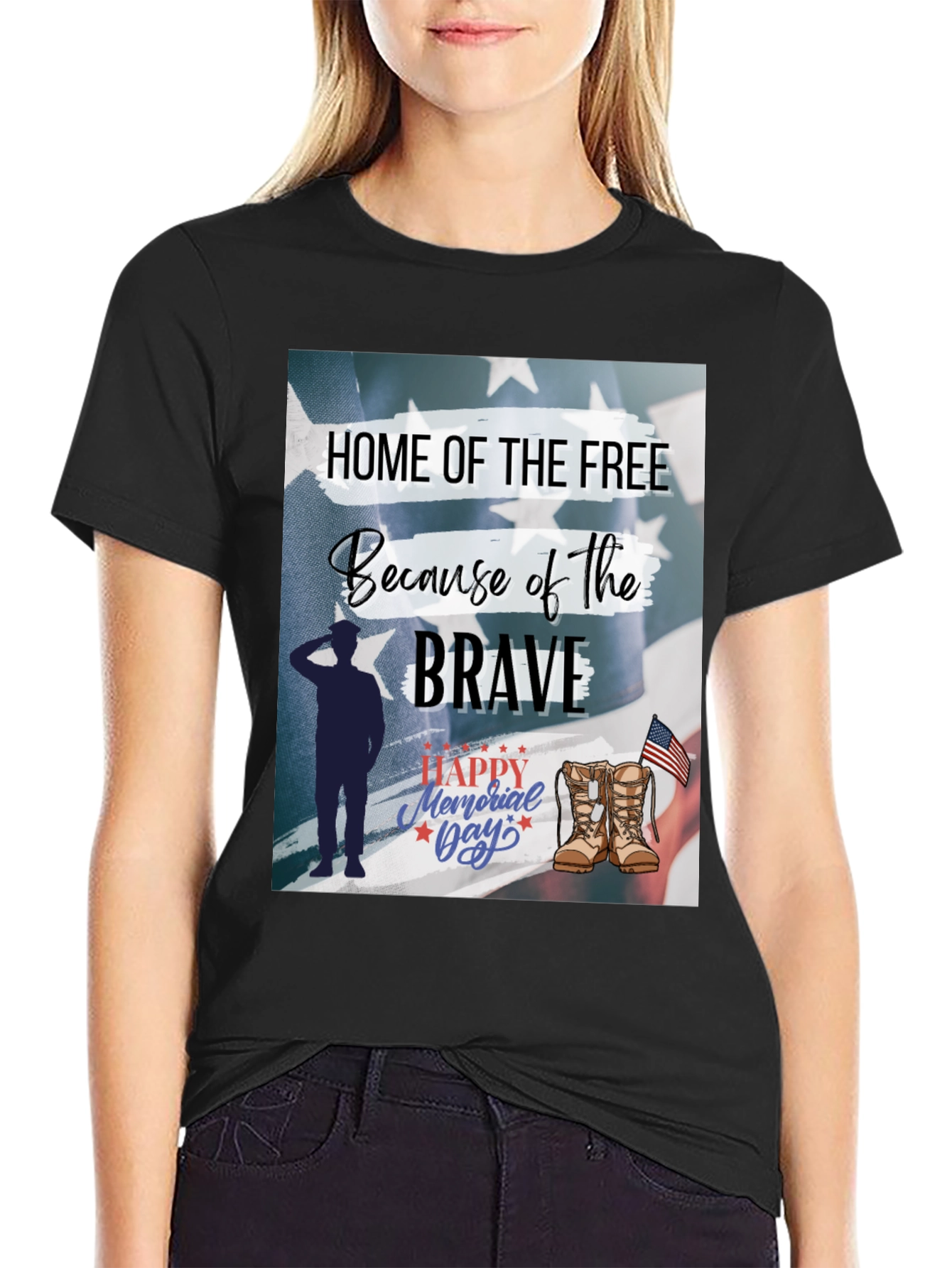 Home of the Free Memorial Day Graphic Tee