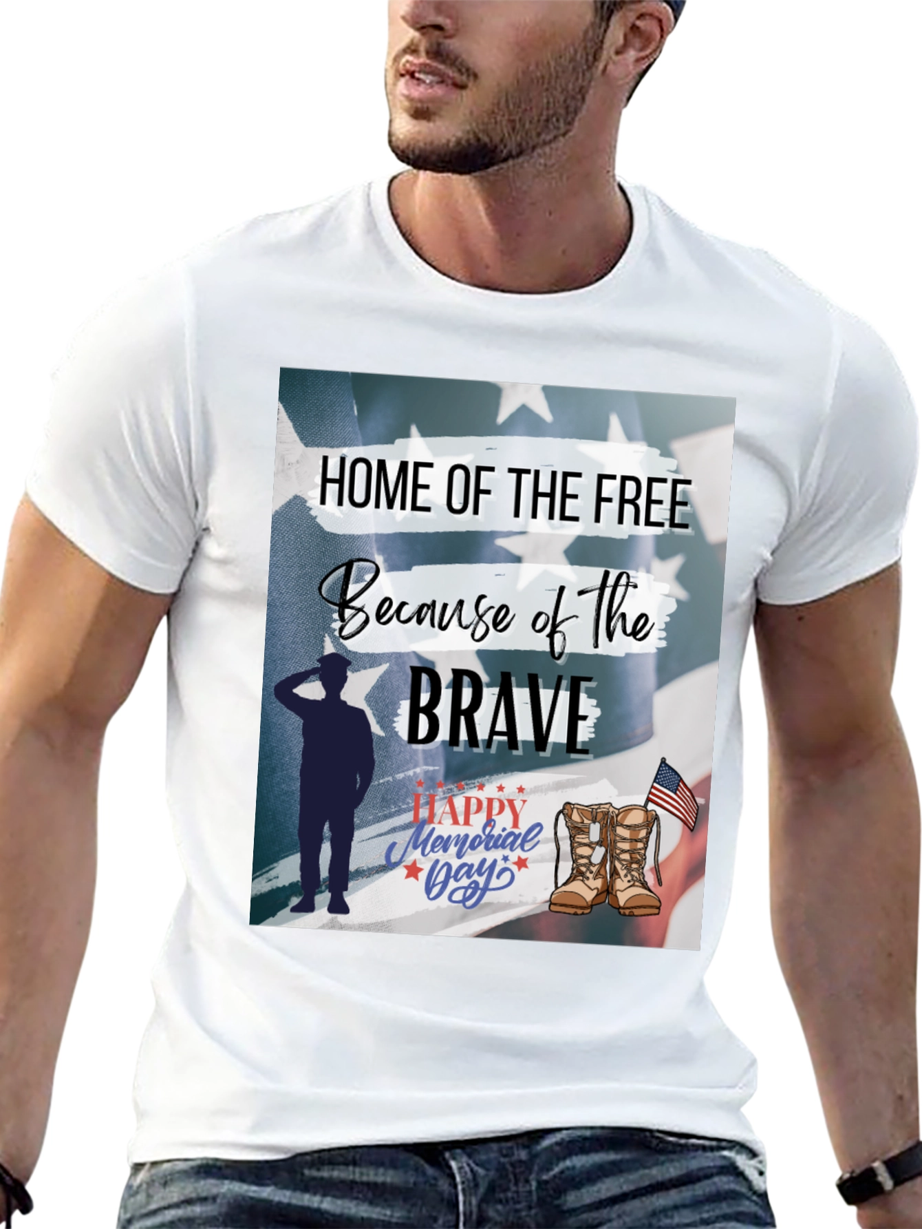 Home of the Free Memorial Day Graphic Tee