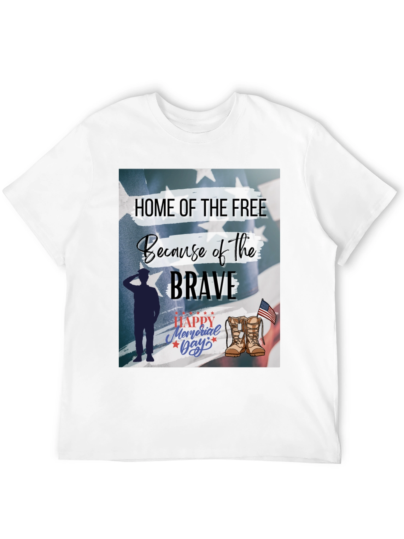 Home of the Free Memorial Day Graphic Tee