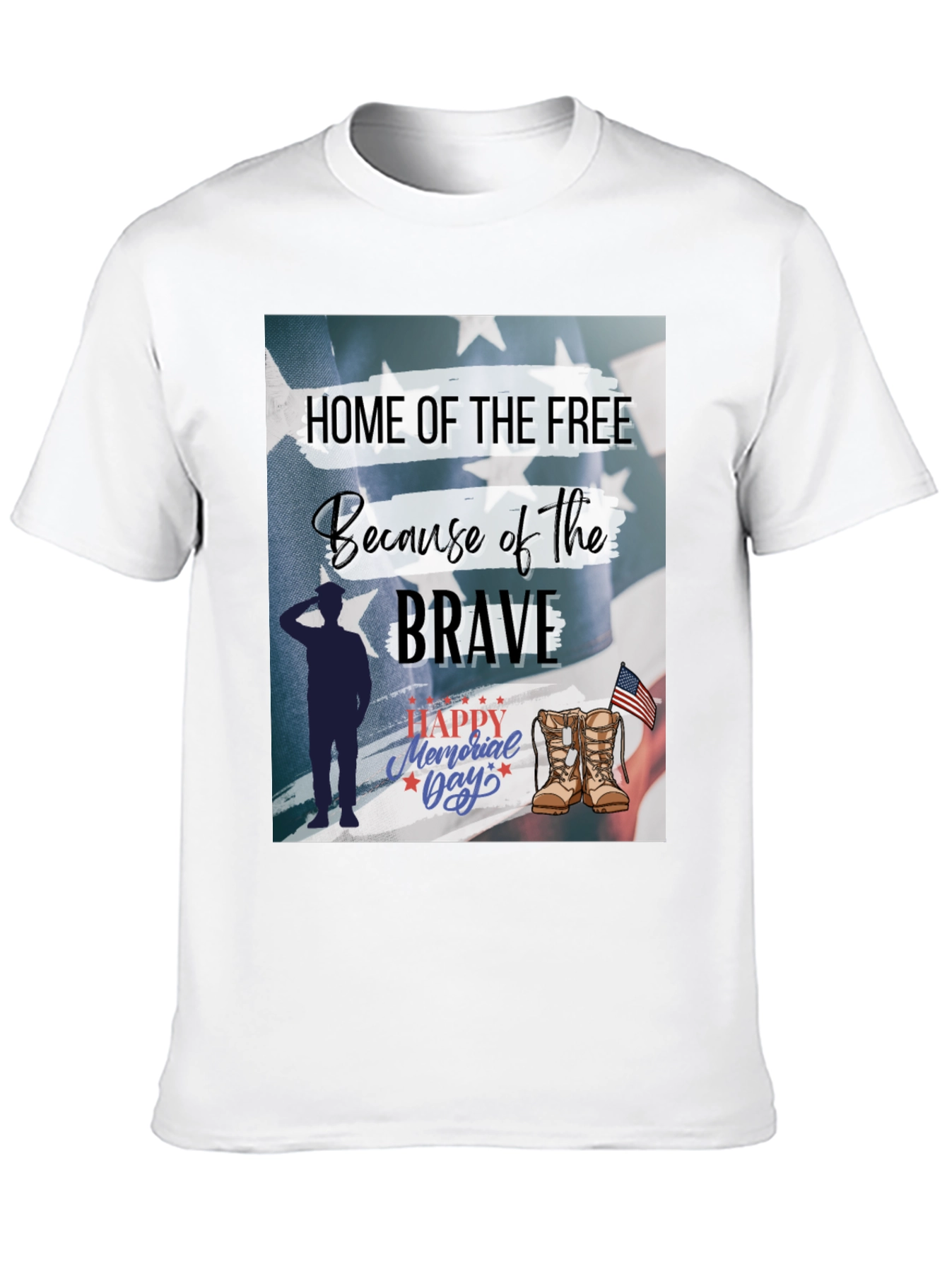 Home of the Free Memorial Day Graphic Tee