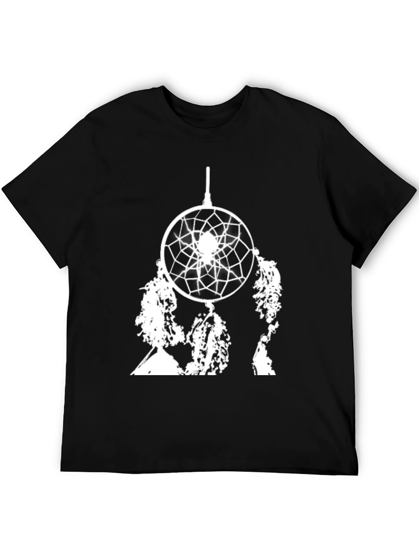 Dreamcatcher Graphic Tee - Black Cotton Casual