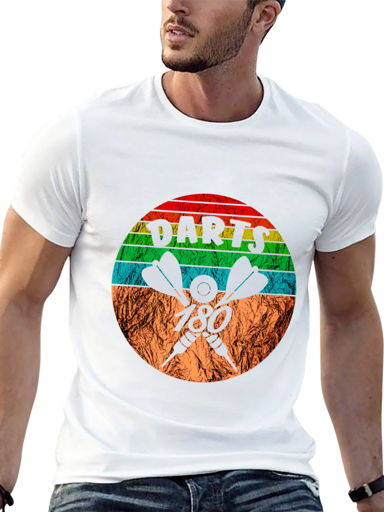 Retro Darts 180 T-Shirt - Dartboard Tee