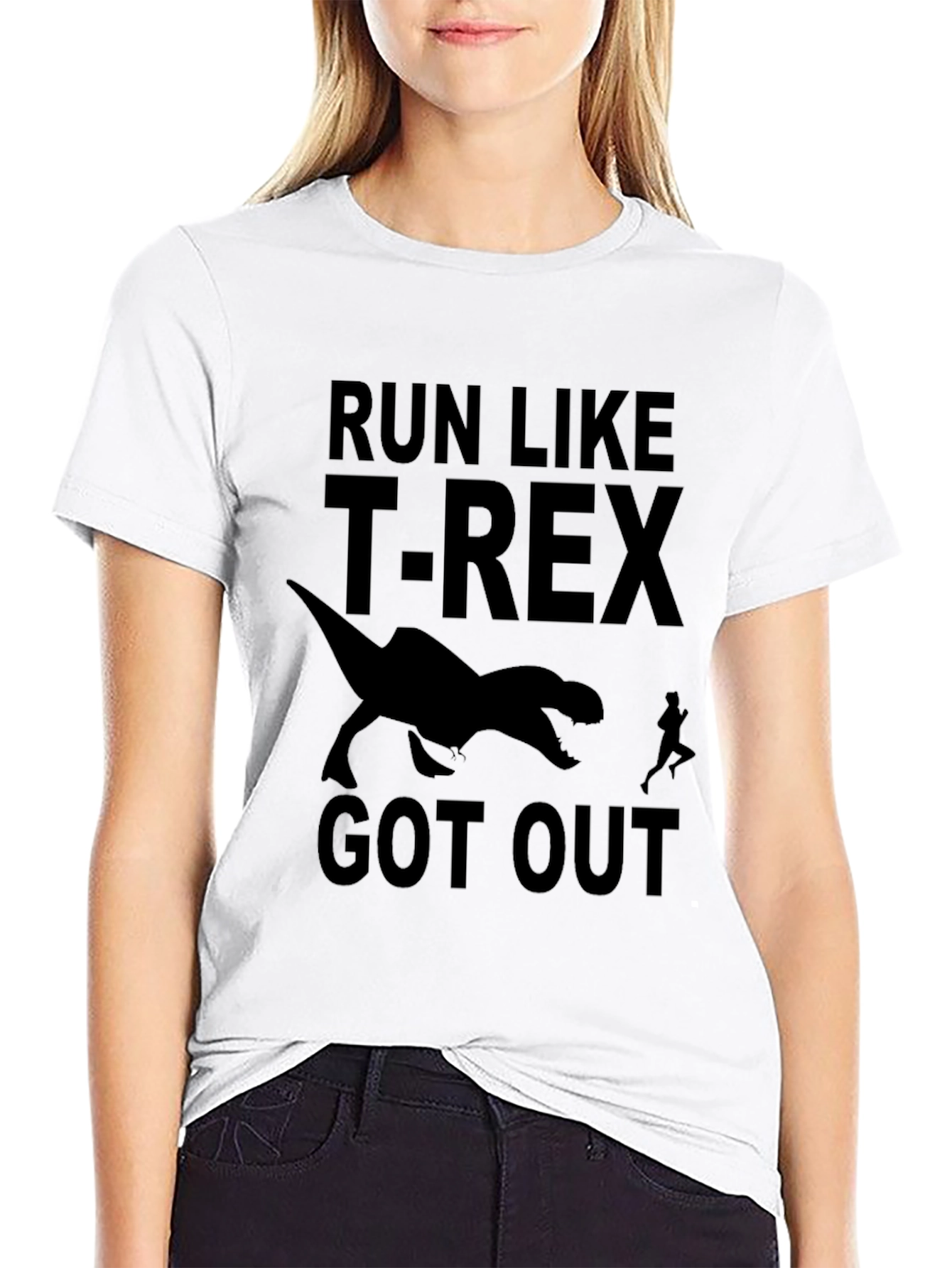 Run Like T-Rex Got Out - Funny Graphic Tee