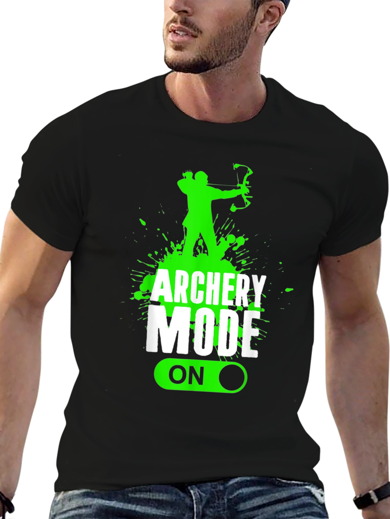 Archery Mode On Black Graphic Tee