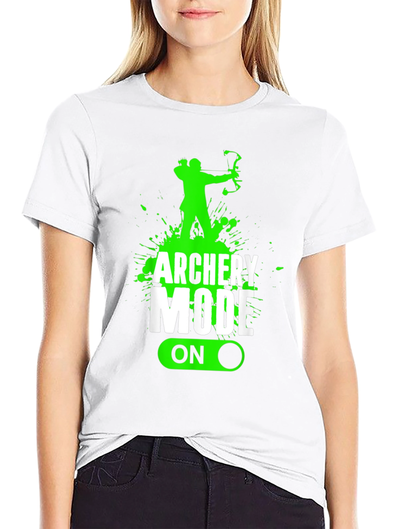 Archery Mode On Black Graphic Tee