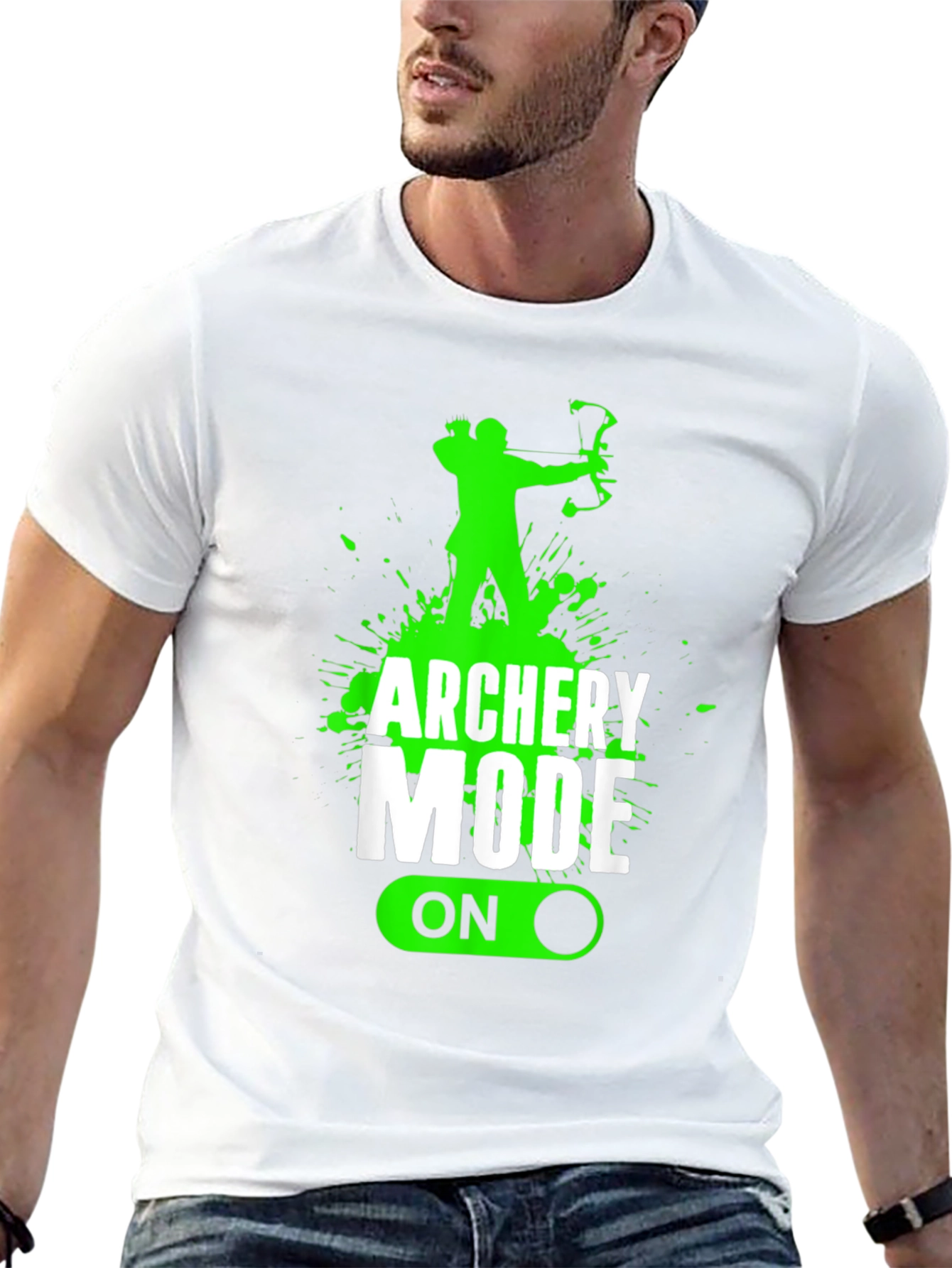 Archery Mode On Black Graphic Tee