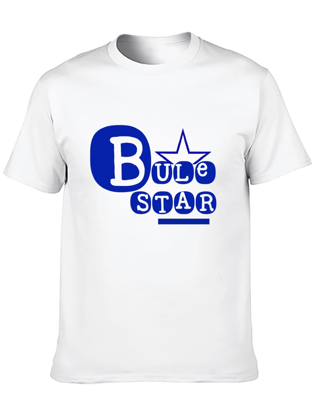 Bule Star Black T-Shirt: Bold Design