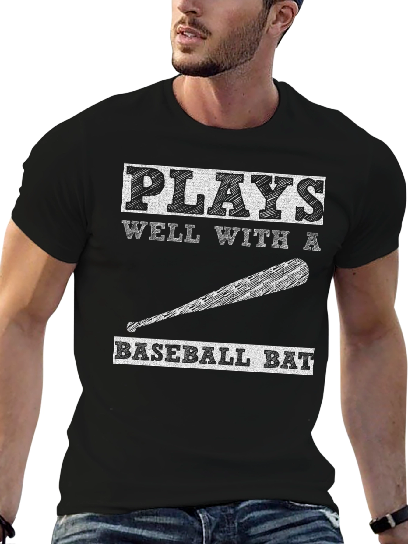 Plays Well With Baseball Bat T-Shirt