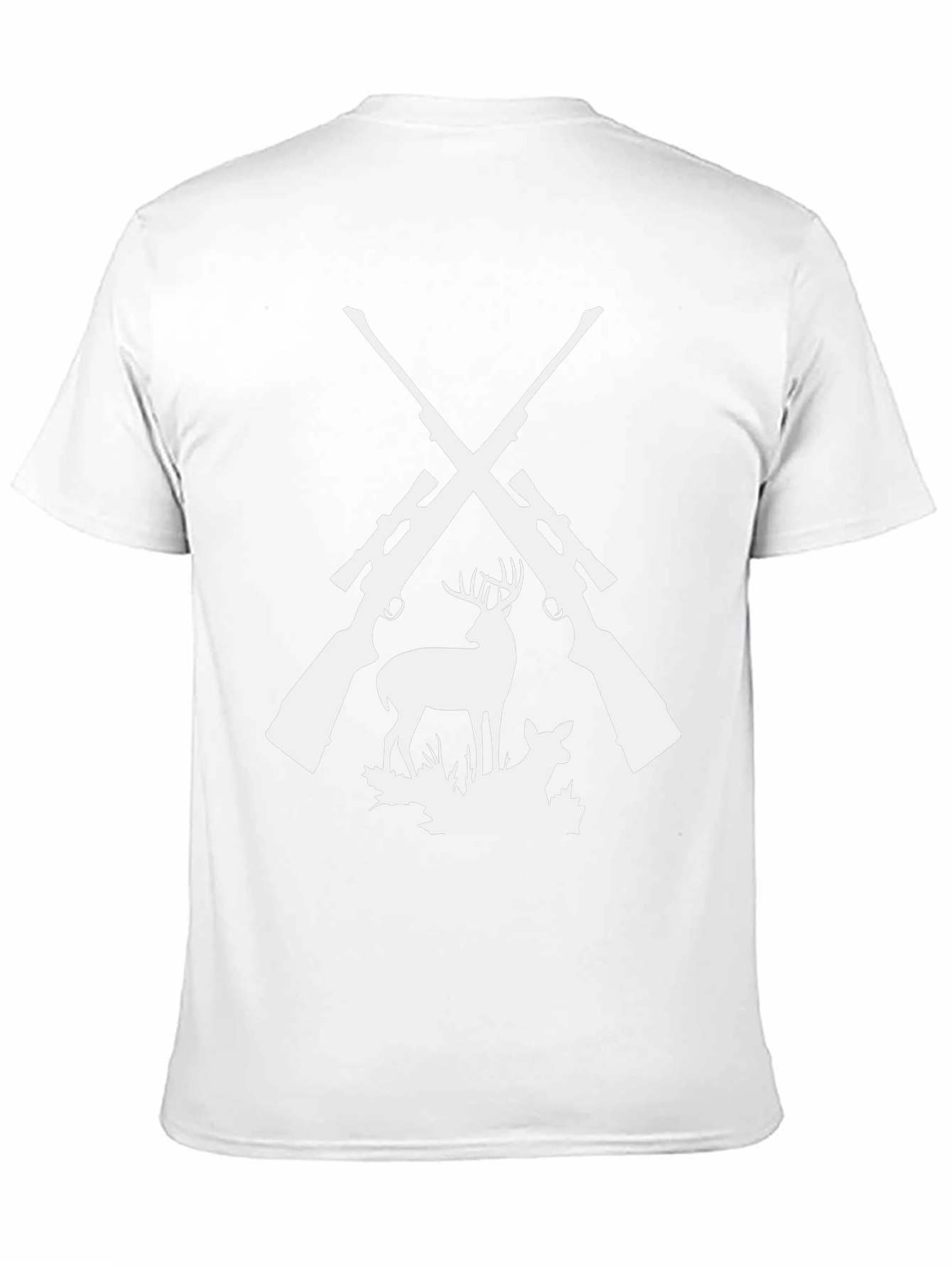 Hunting Graphic Tee - Deer & Rifles Design