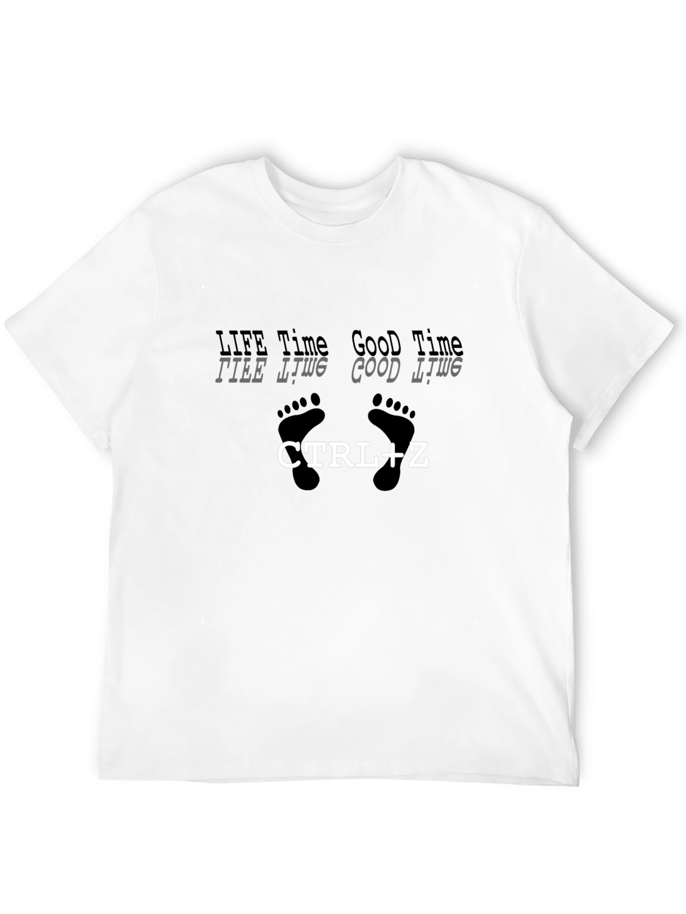 Ctrl+Z Footprint Graphic T-Shirt