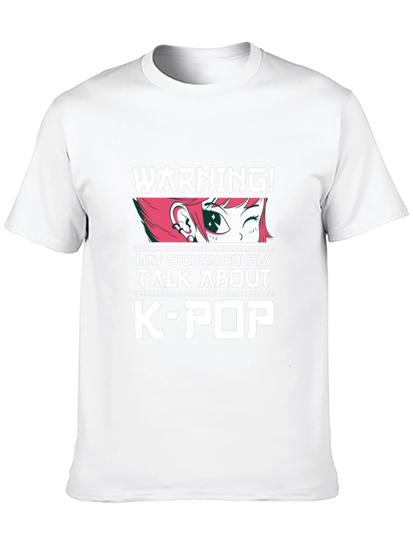 Warning! K-Pop Anime Style Graphic Tee