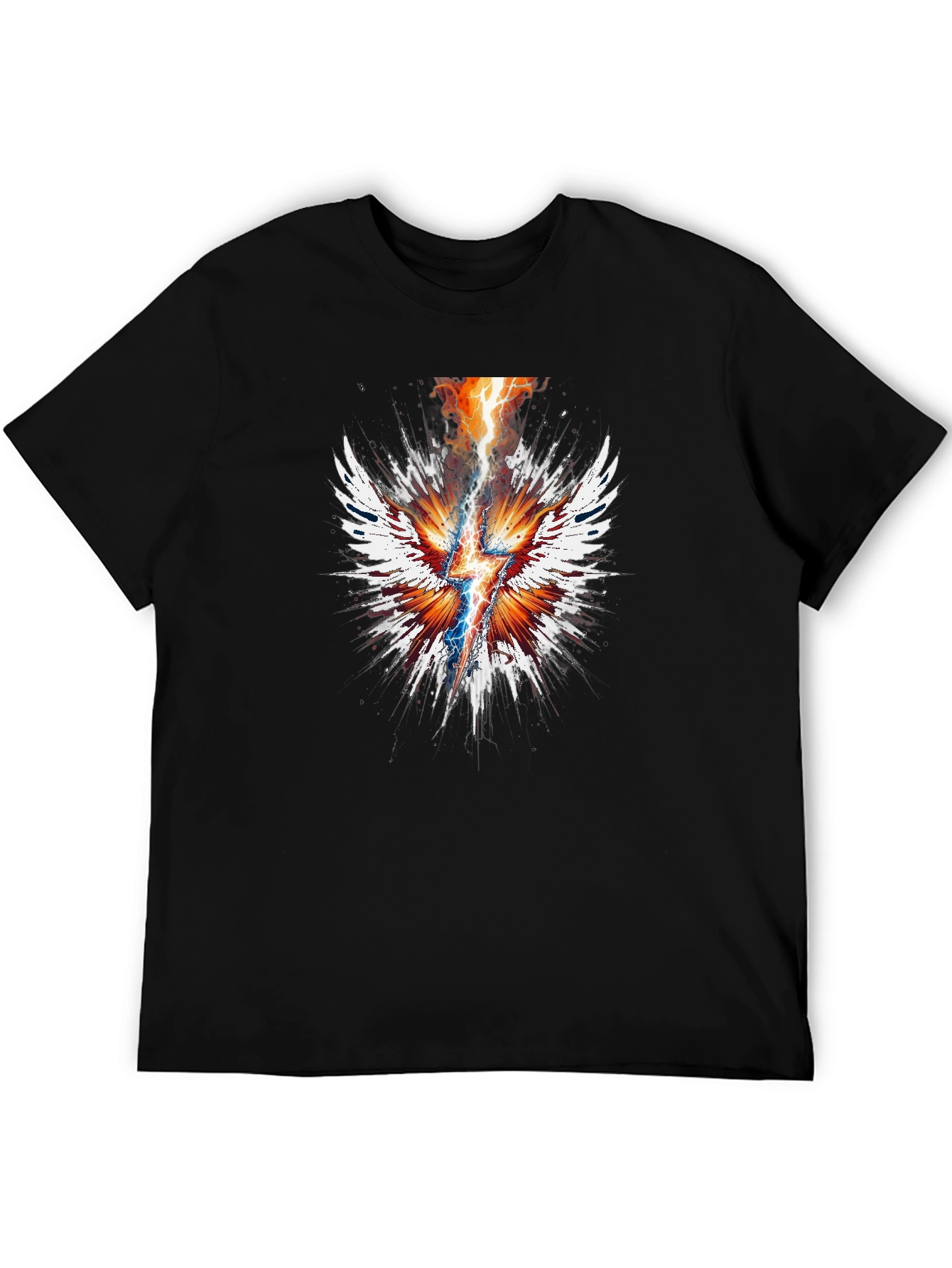 Electric Wings Graphic Tee - Stylish Black T-Shirt