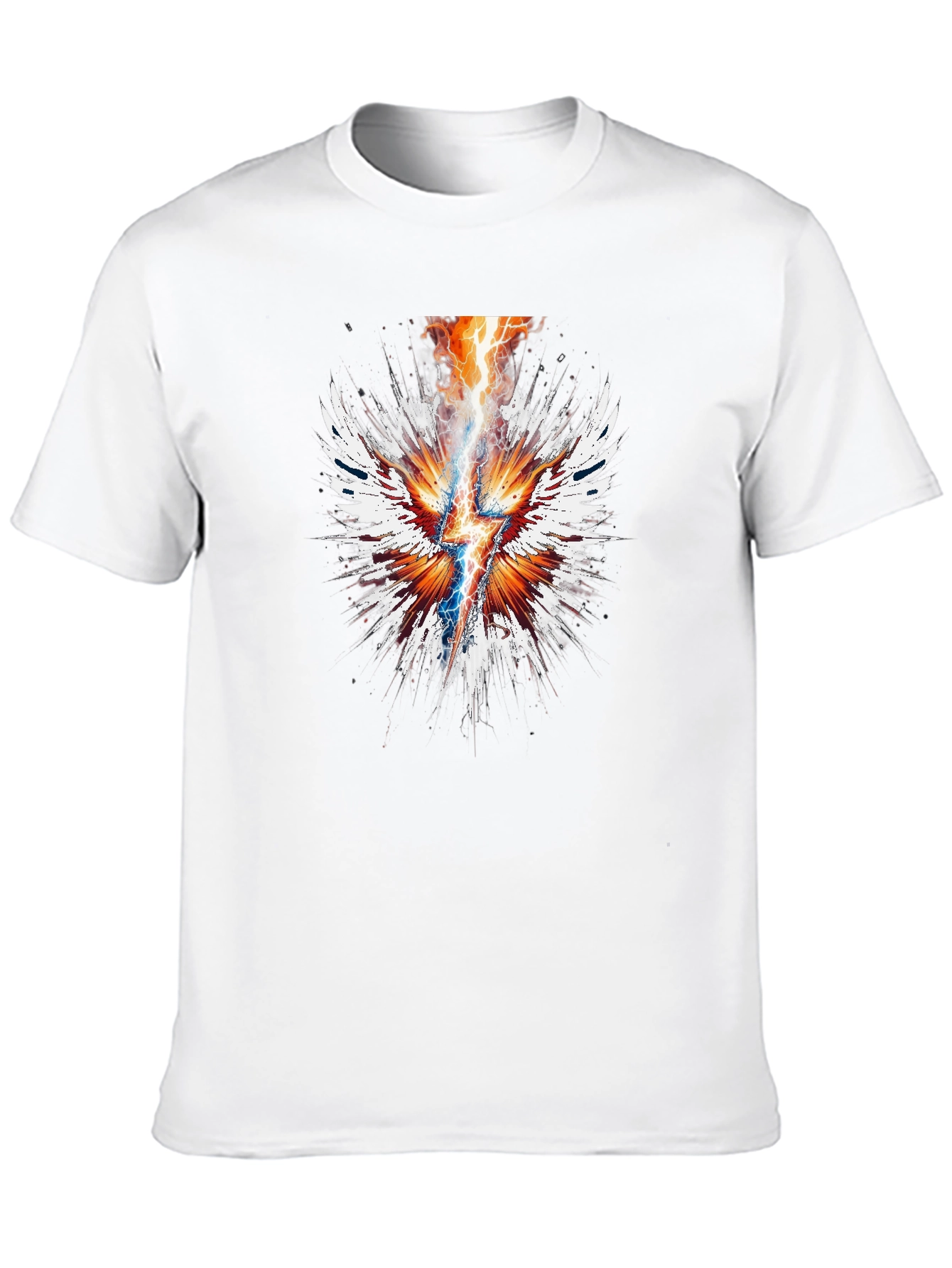 Electric Wings Graphic Tee - Stylish Black T-Shirt