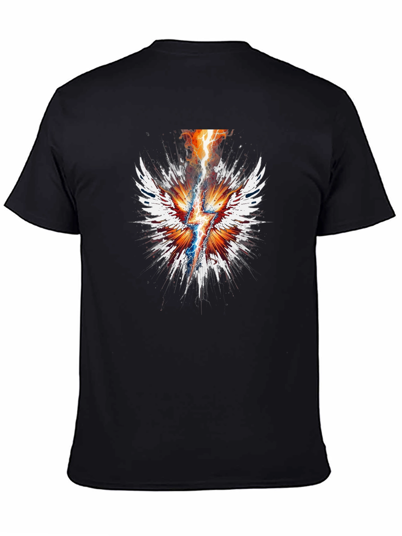 Electric Wings Graphic Tee - Stylish Black T-Shirt