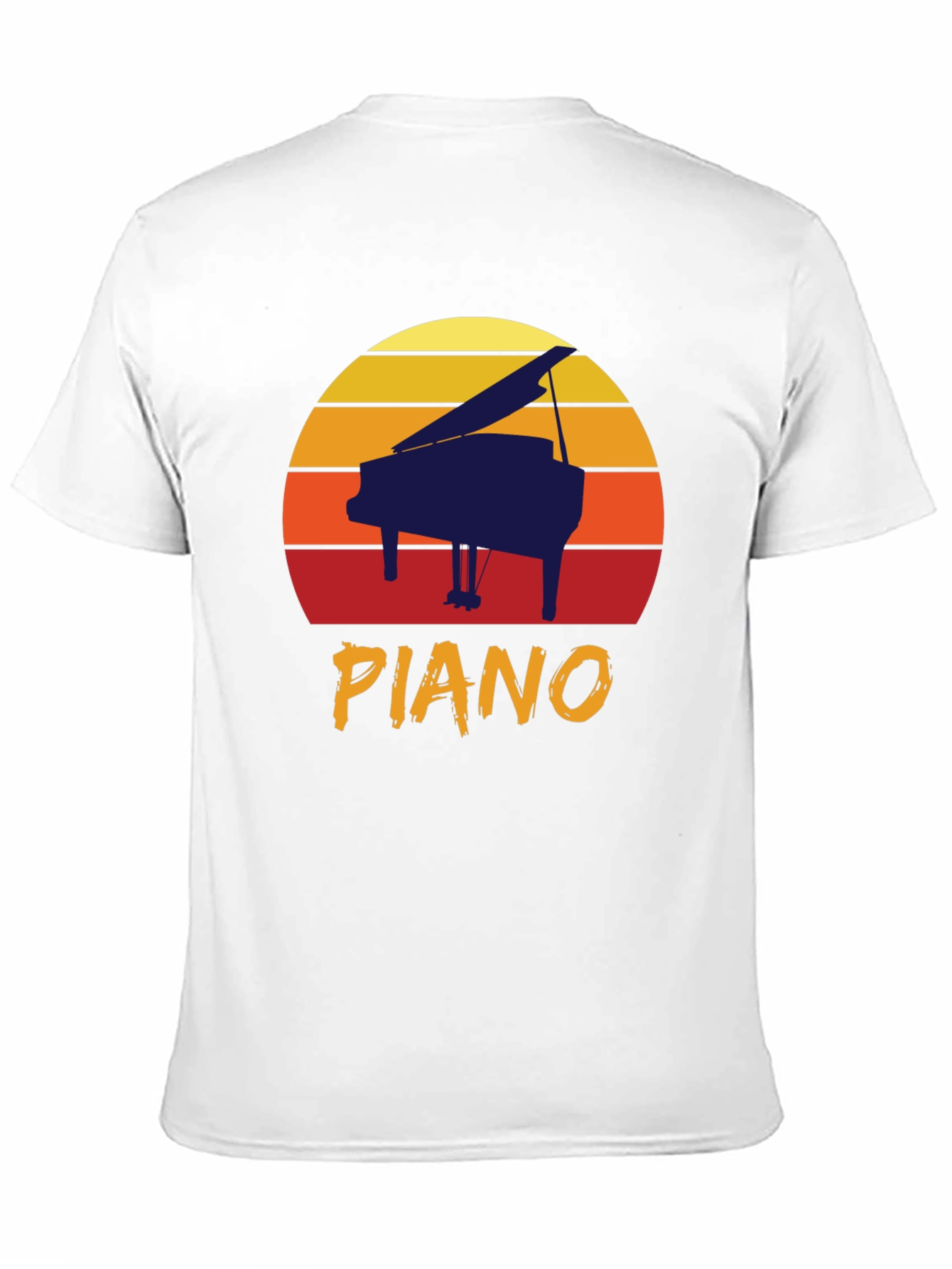 Retro Piano Sunset Graphic Tee