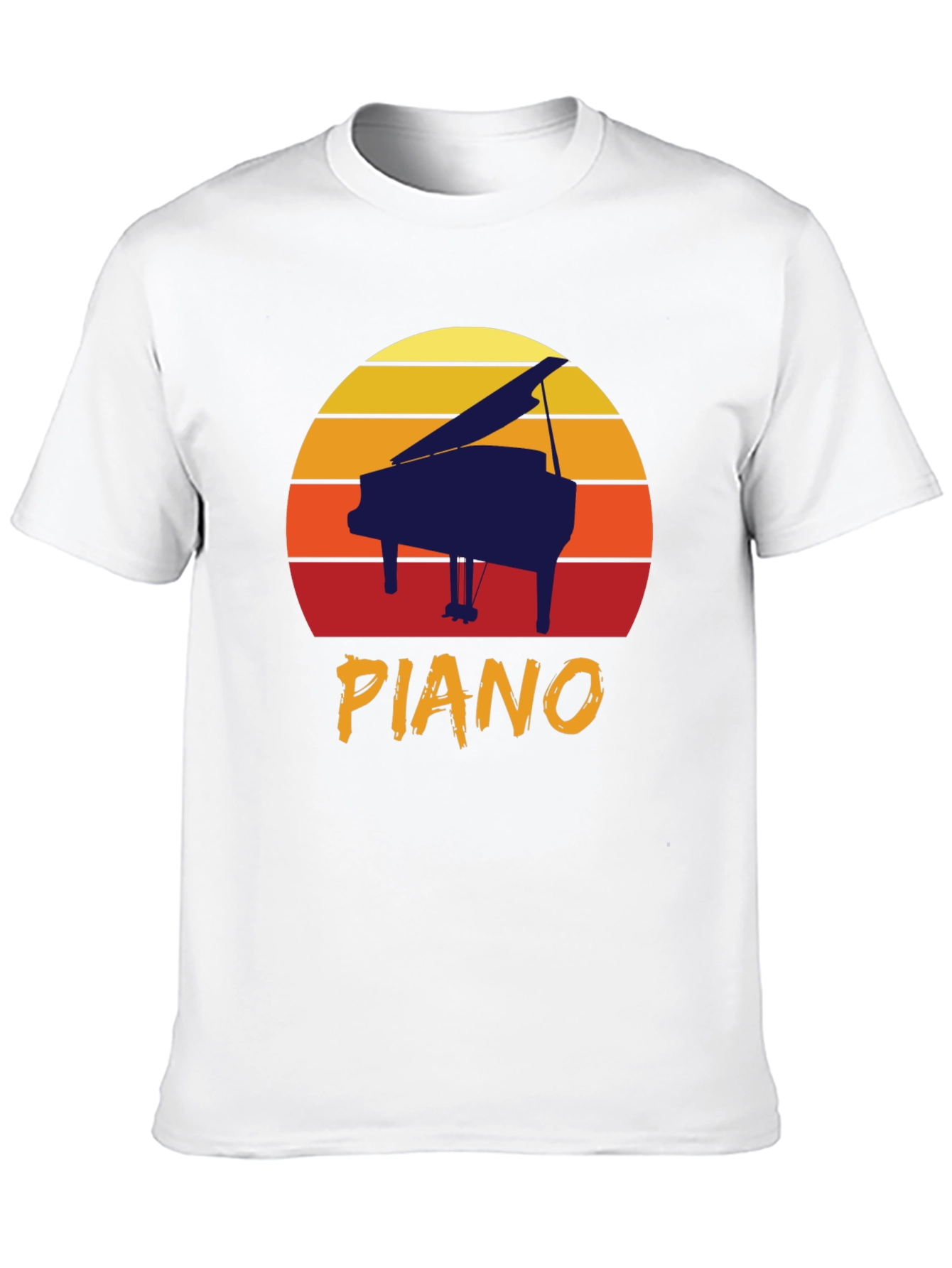 Retro Piano Sunset Graphic Tee