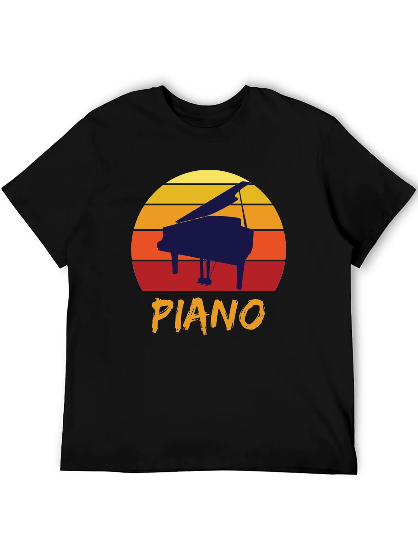 Retro Piano Sunset Graphic Tee