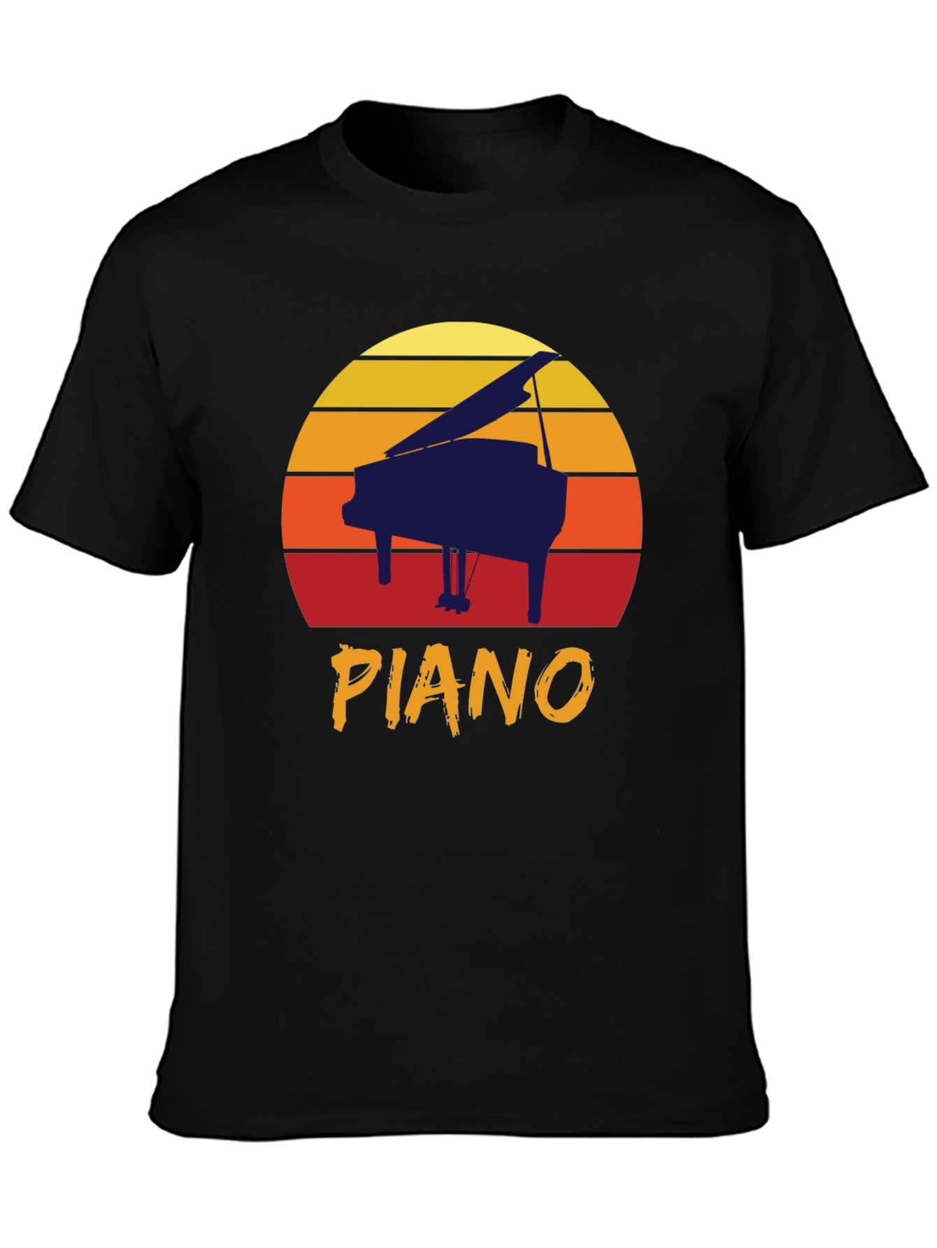 Retro Piano Sunset Graphic Tee