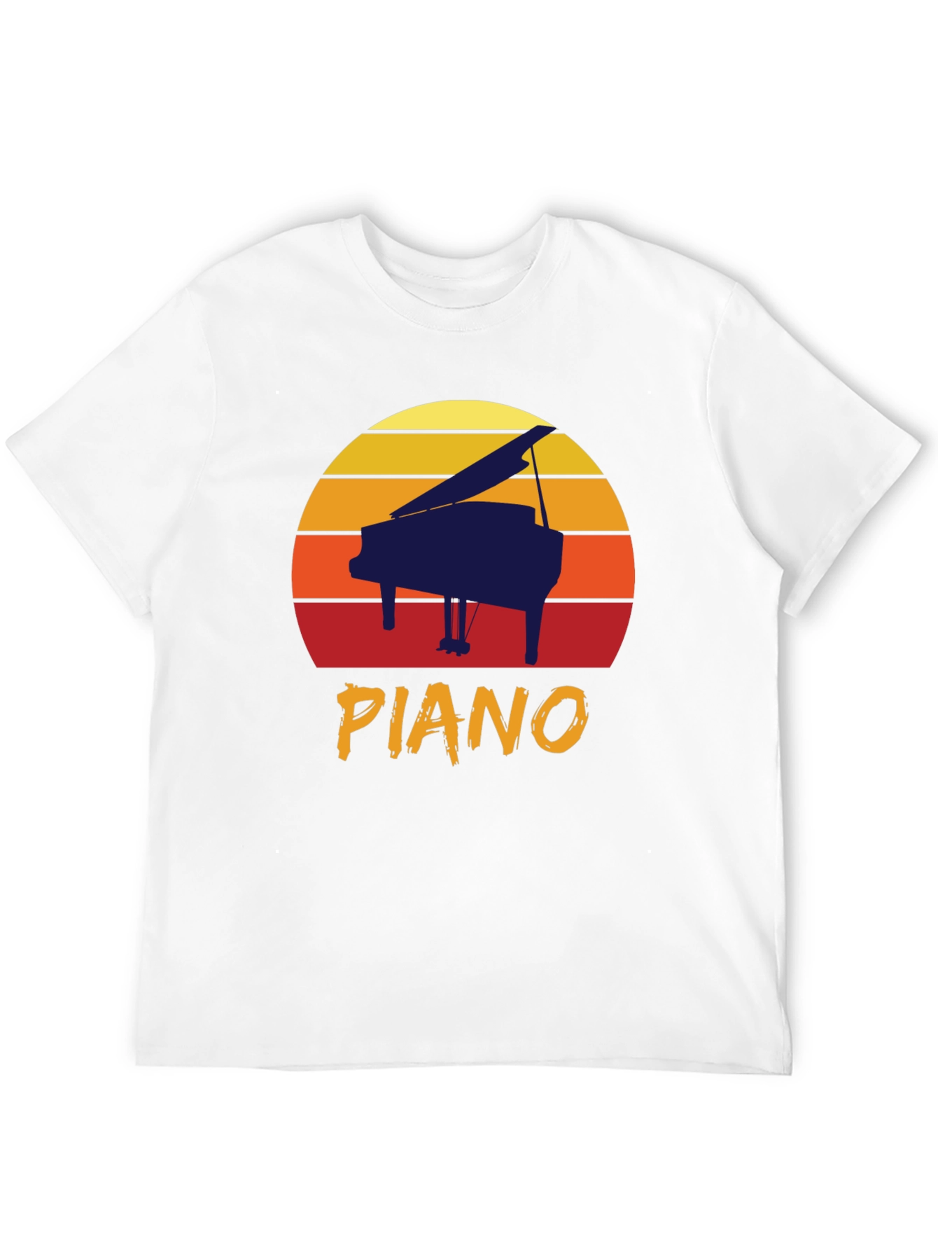 Retro Piano Sunset Graphic Tee