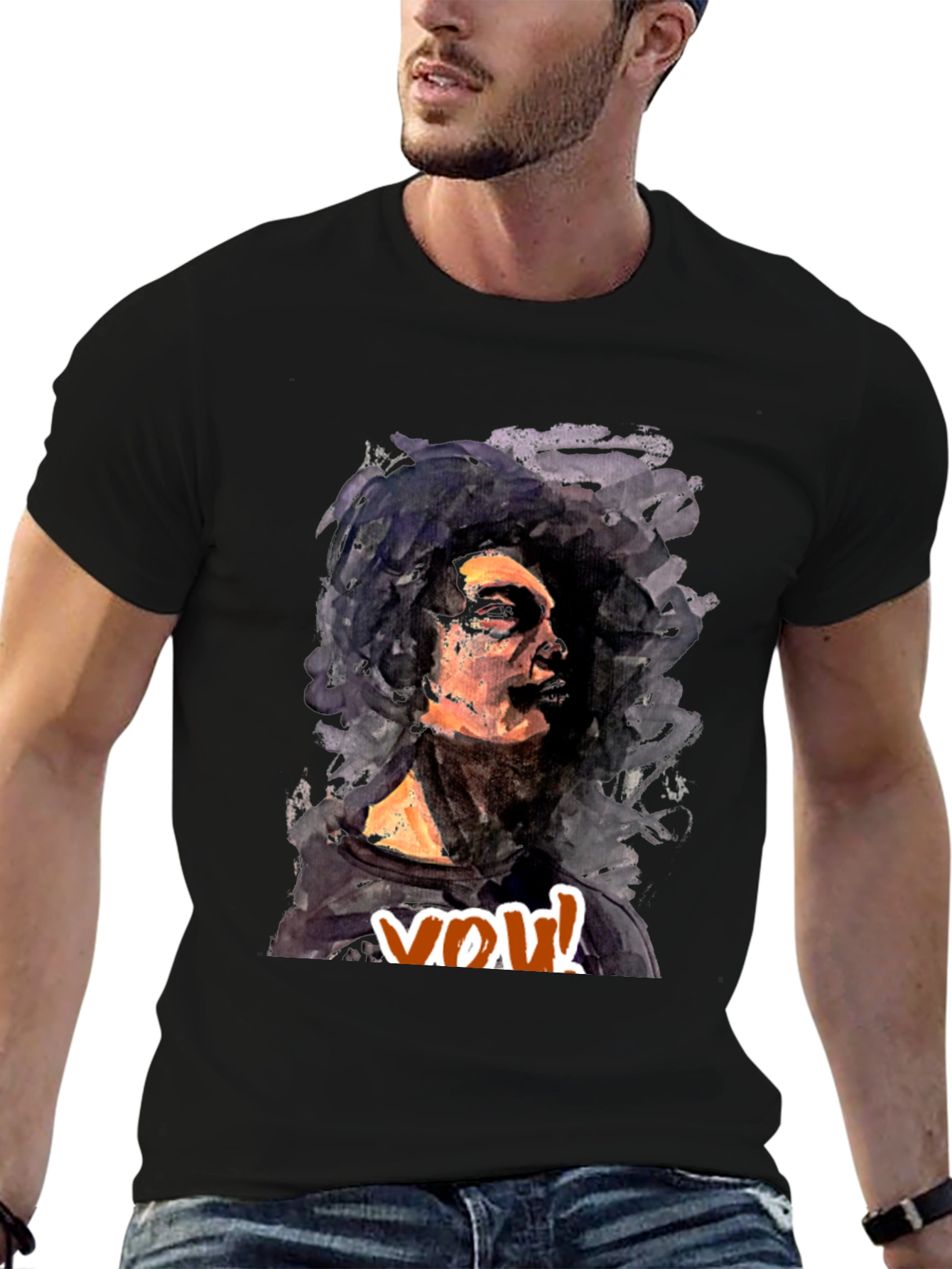 Abstract Art Print Crew Neck Tee