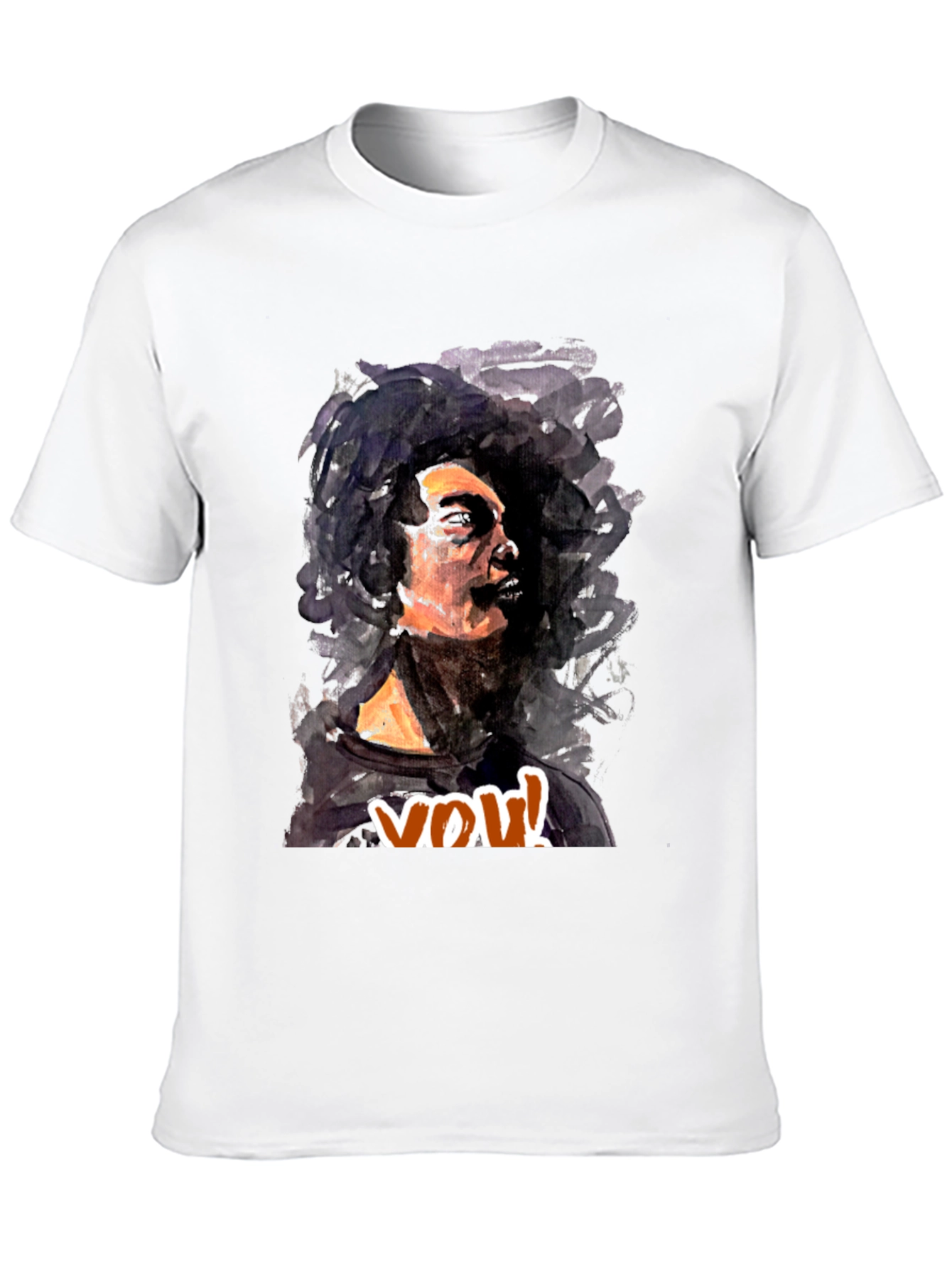 Abstract Art Print Crew Neck Tee