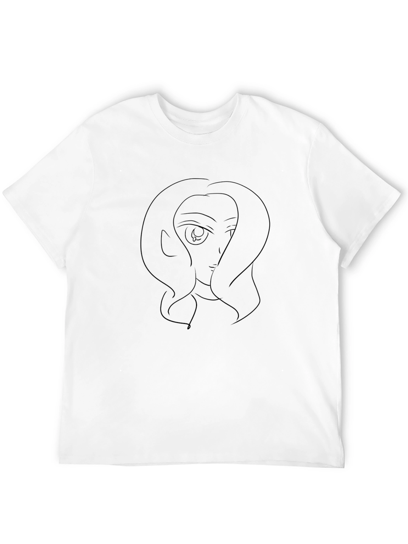 Anime Girl Graphic Black T-Shirt