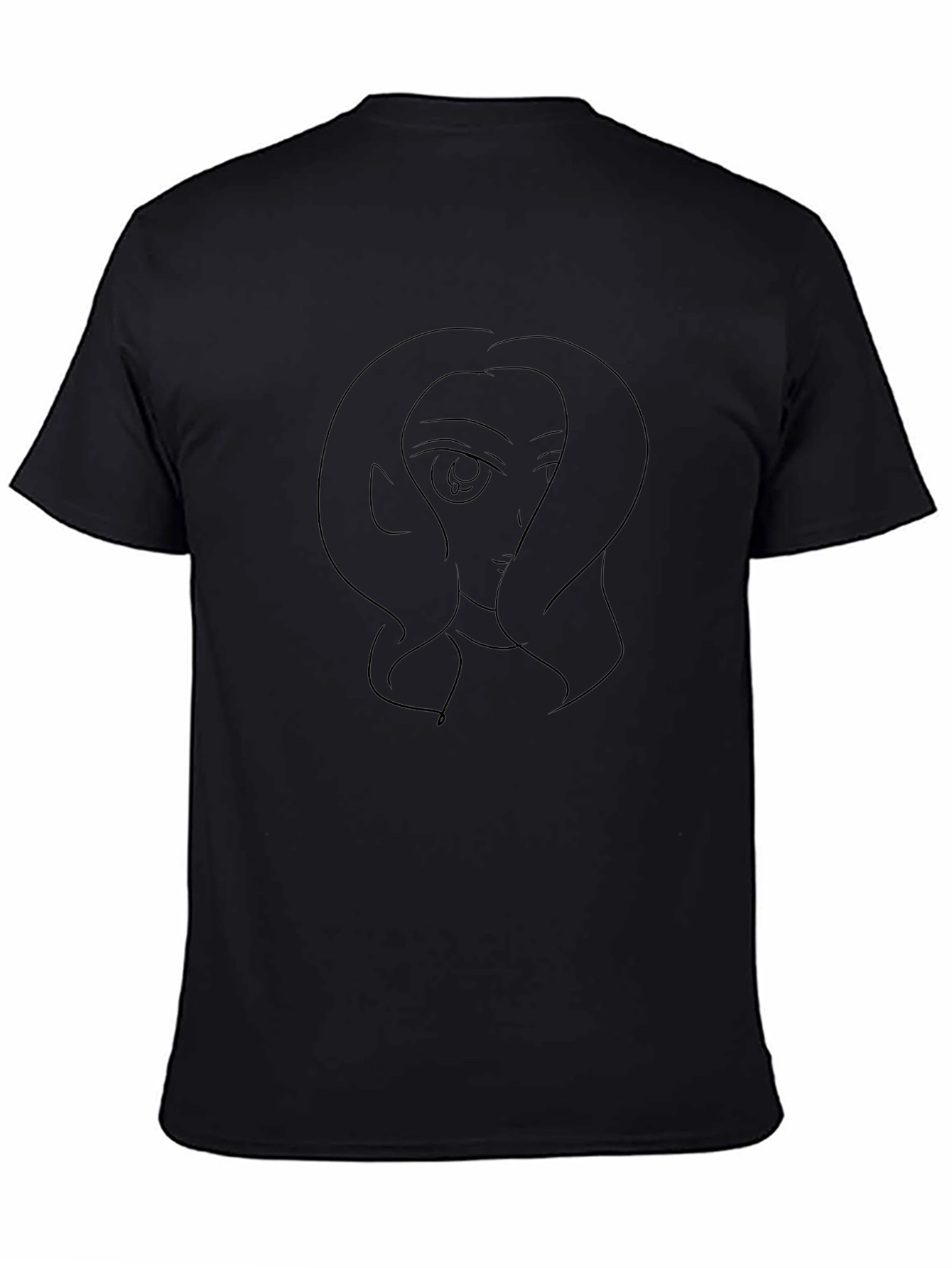 Anime Girl Graphic Black T-Shirt