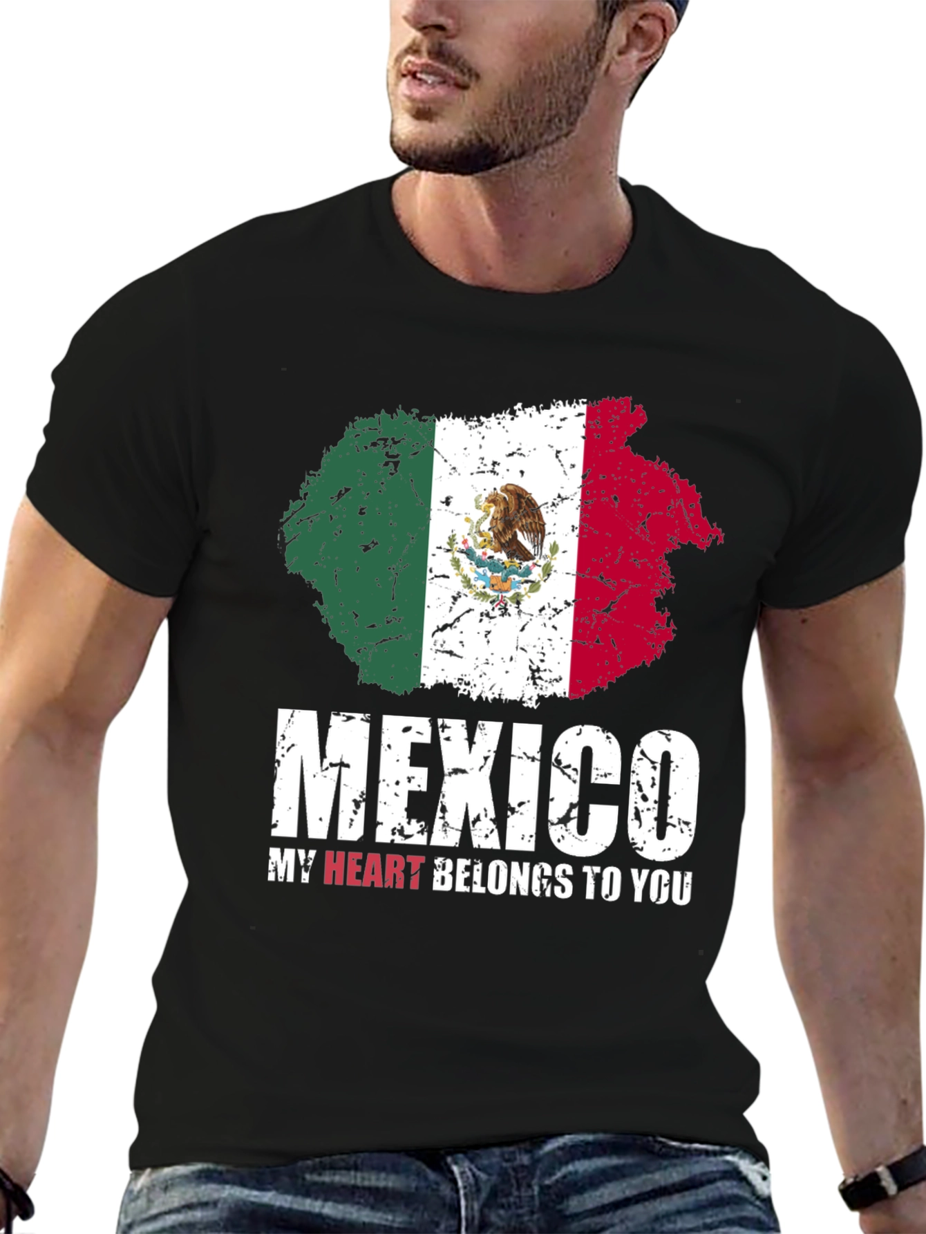 Mexico Flag T-Shirt - My Heart Belongs to You