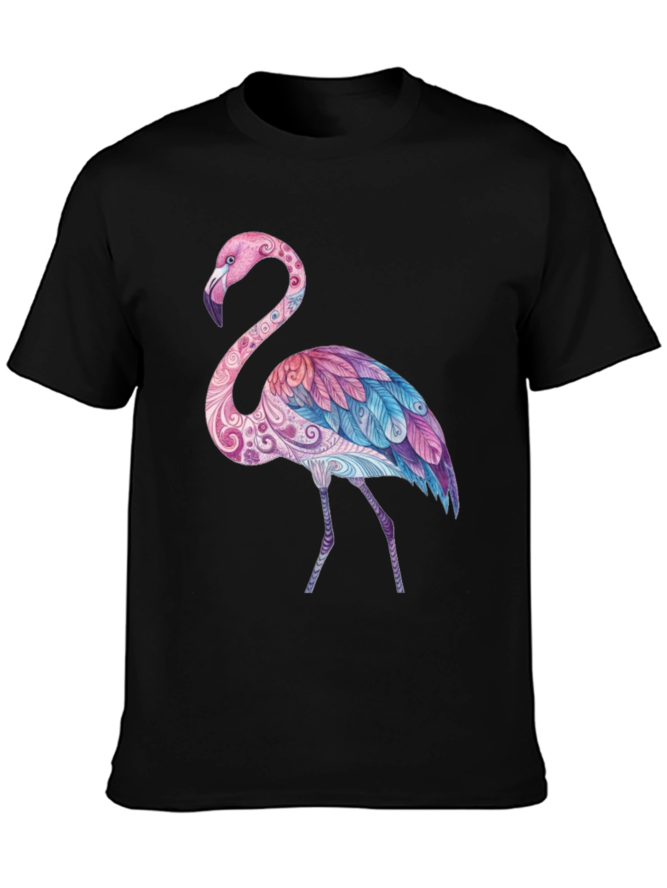 Flamingo Graphic Black T-Shirt