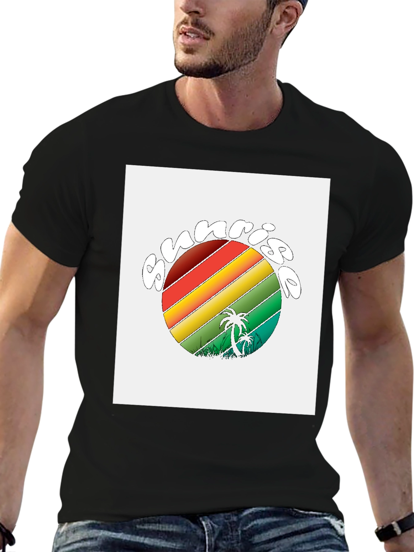 Retro Sunrise Palm Tree T-Shirt